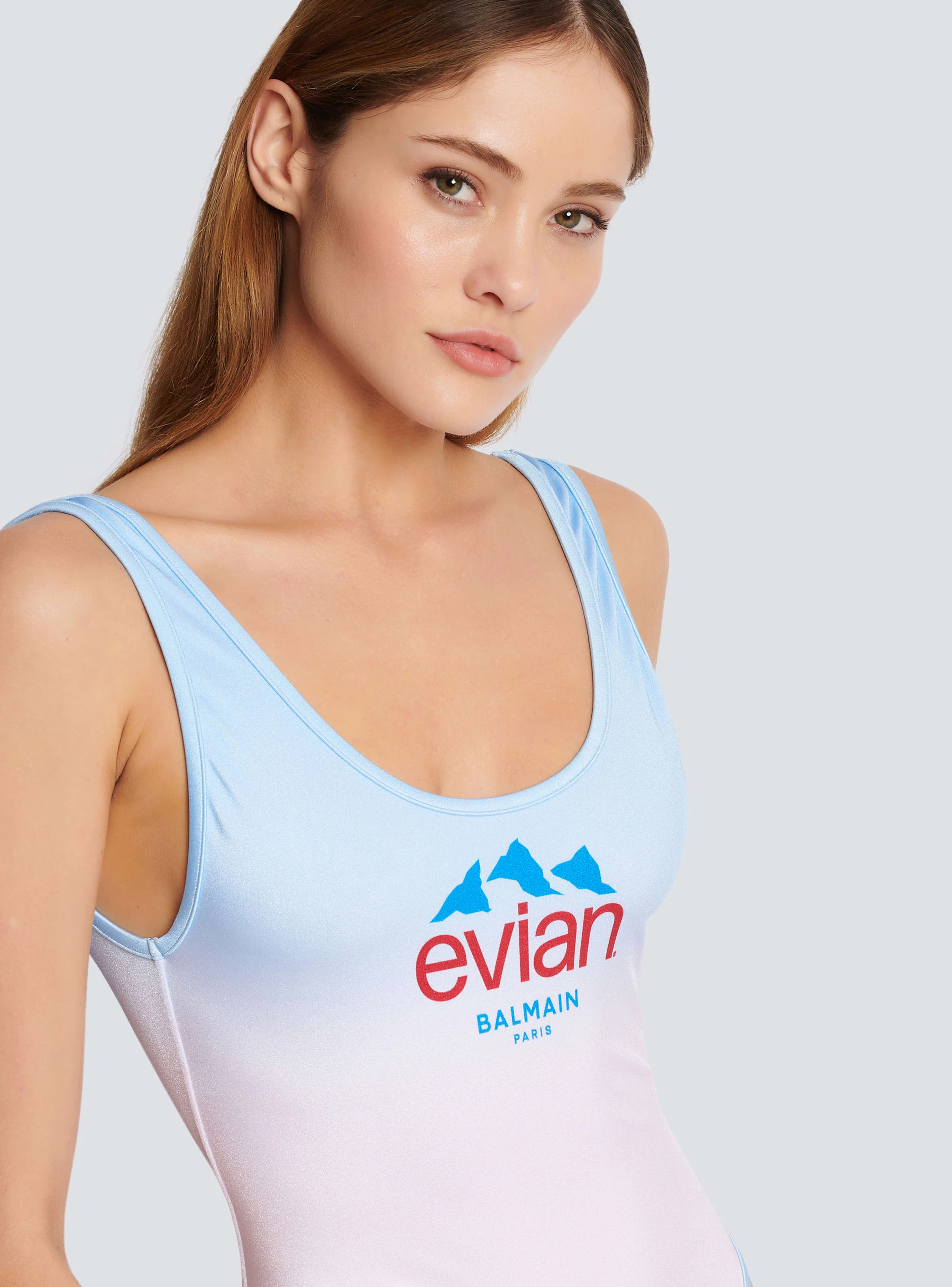 BALMAIN WOMEN'S BLUE AND PINK GRADIENT SWIMSUIT - Image 5