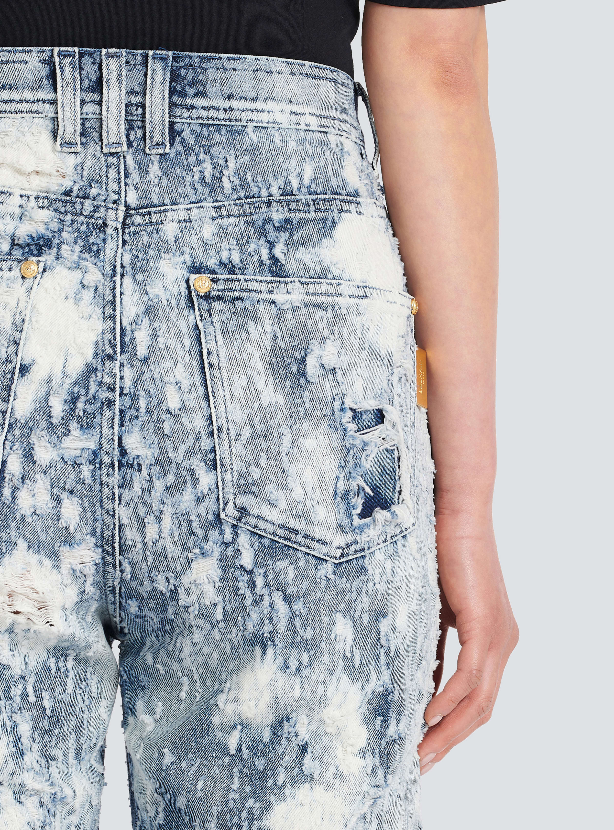 BALMAIN WOMEN'S BLEACHED & DESTROY BOYFRIEND JEANS NWT - Image 6