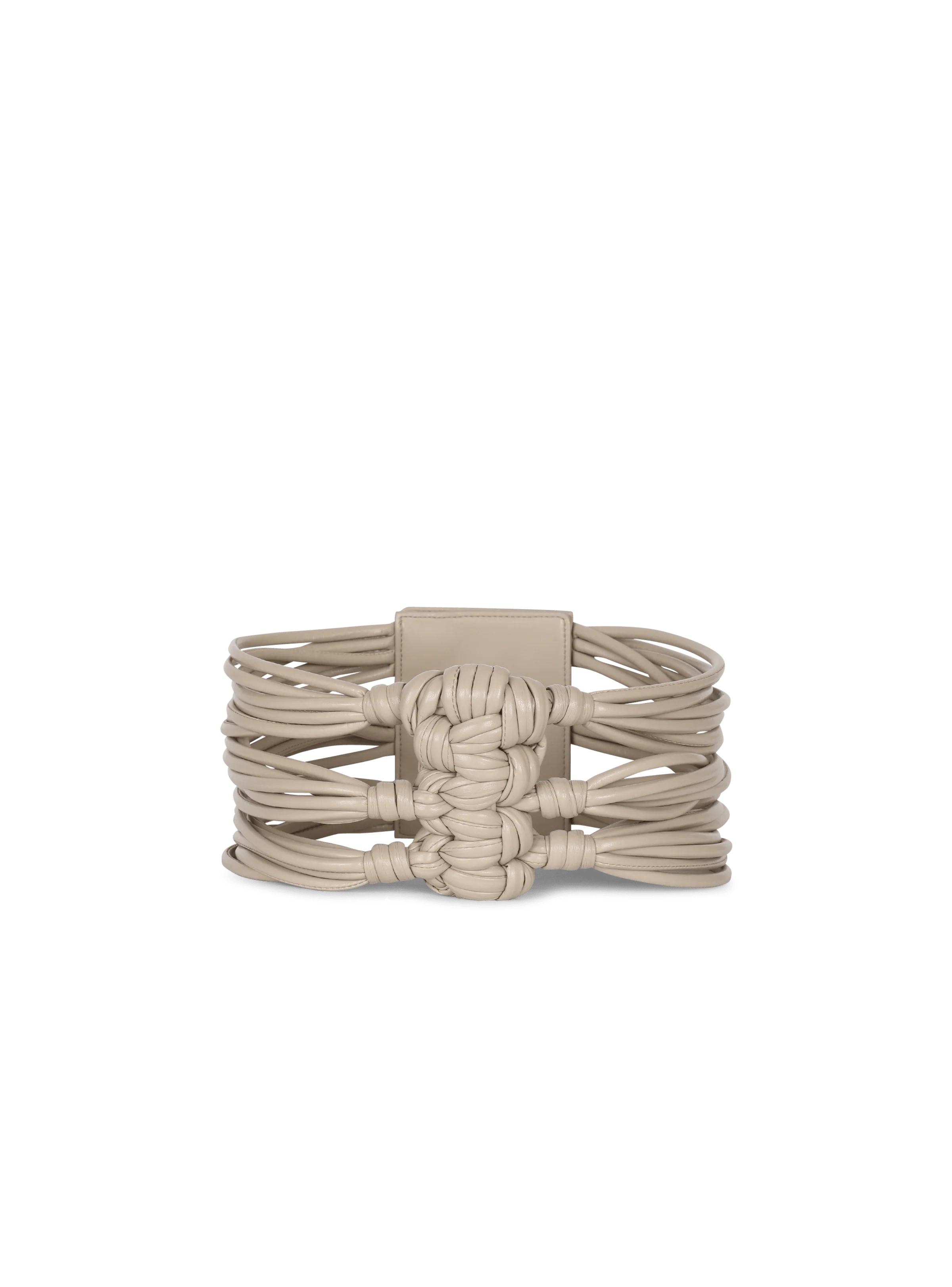 BALMAIN WOMEN'S COIN BELT 12CM-BRAIDED SYNTHETIC LTH NWT