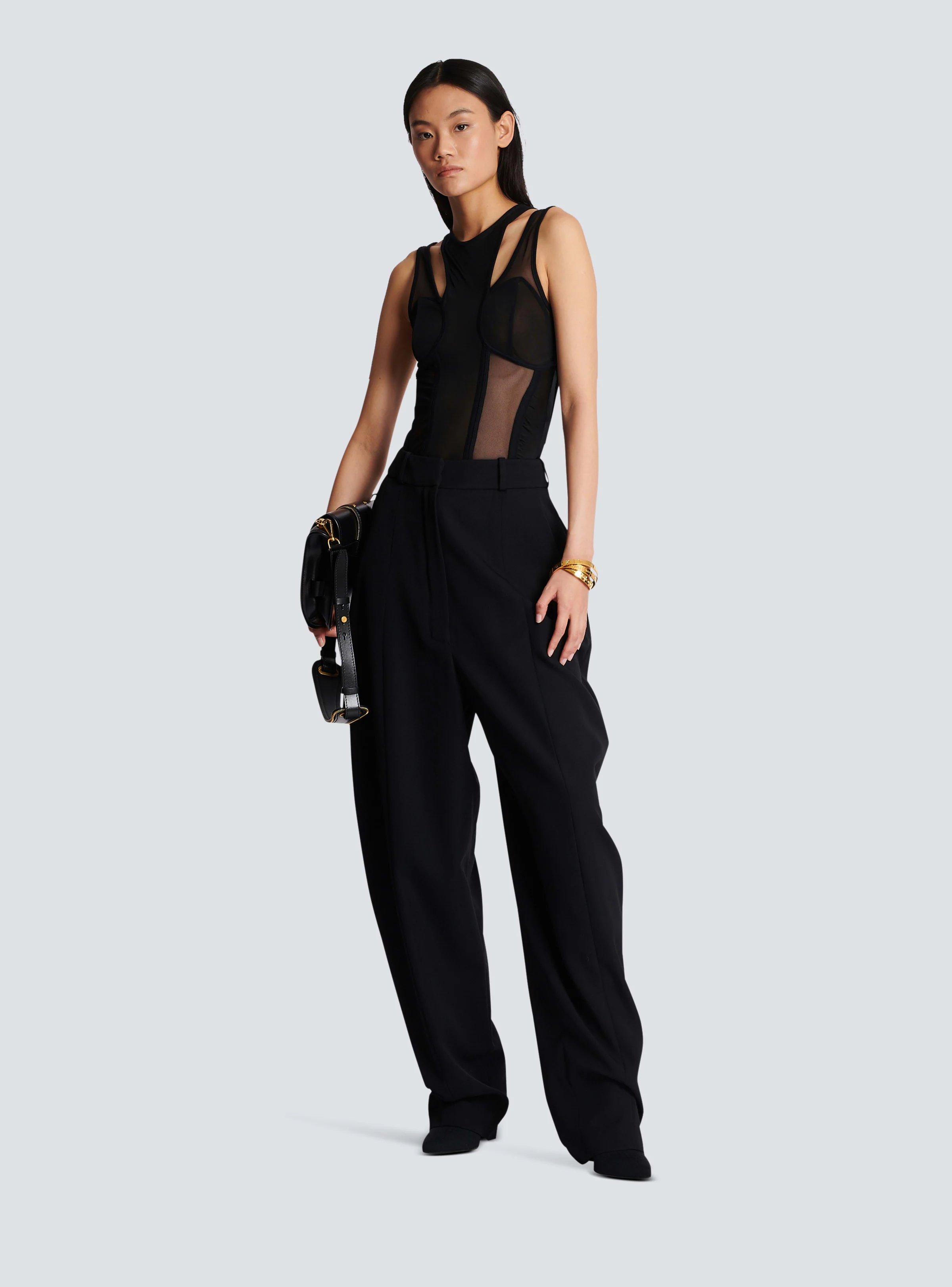 BALMAIN WOMEN'S CUT OUT TULLE BODY NWT - Image 2