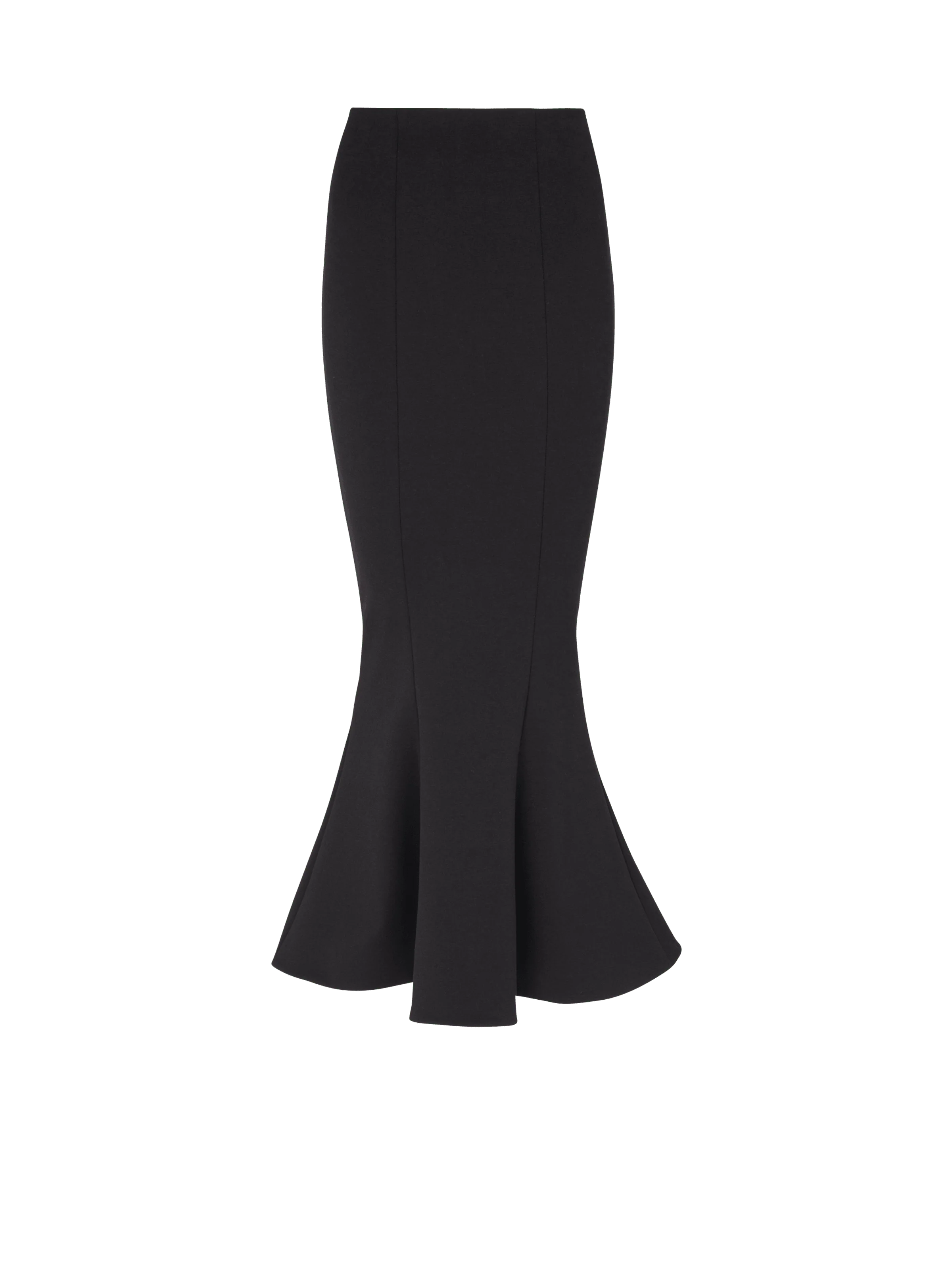 BALMAIN WOMEN'S HW 6 BTN STRETCH GDP MIDI SKIRT NWT