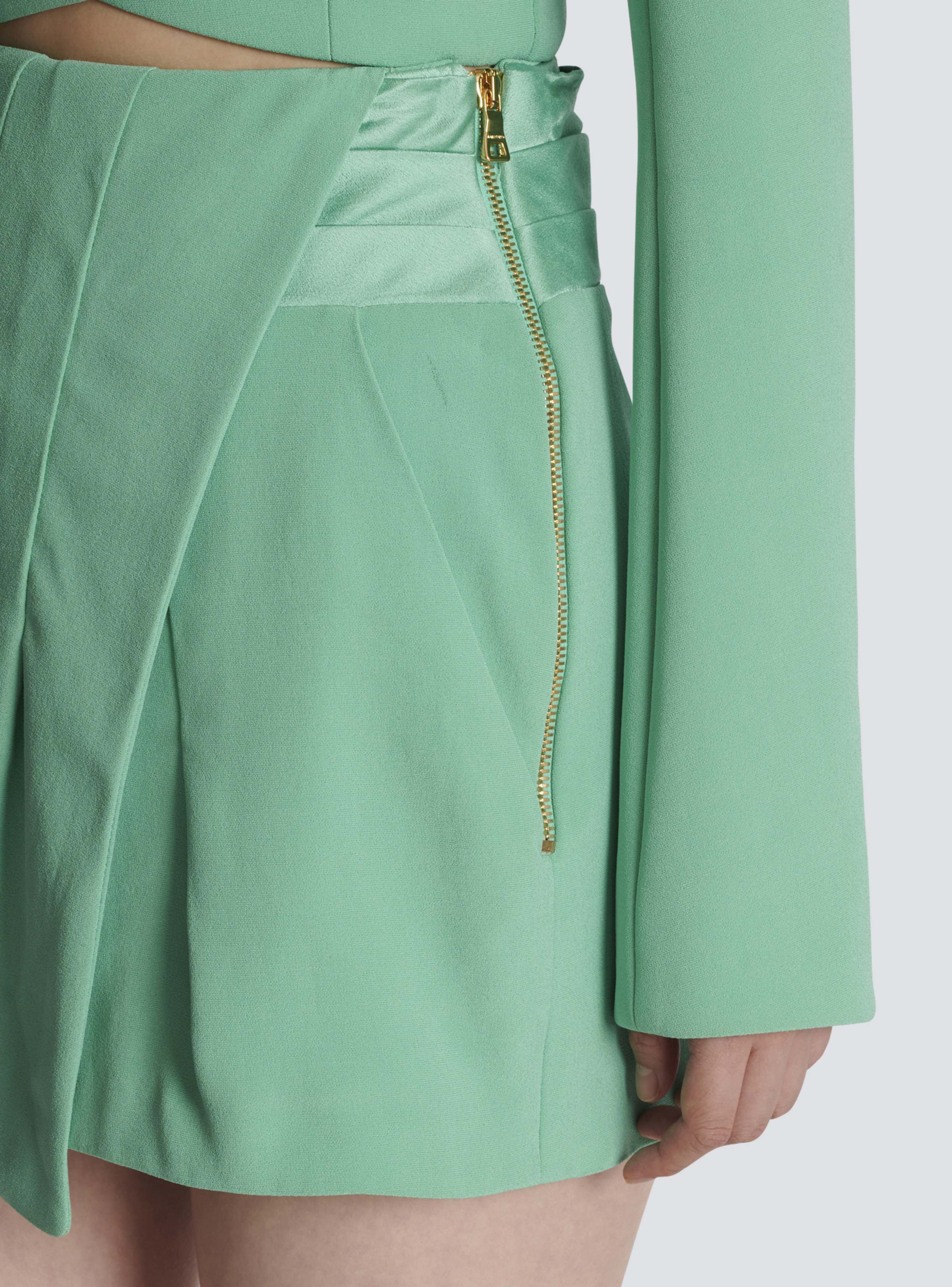 BALMAIN WOMEN'S HW SATIN WAISTBAND CREPE DRAPED SHORTS NWT - Image 5