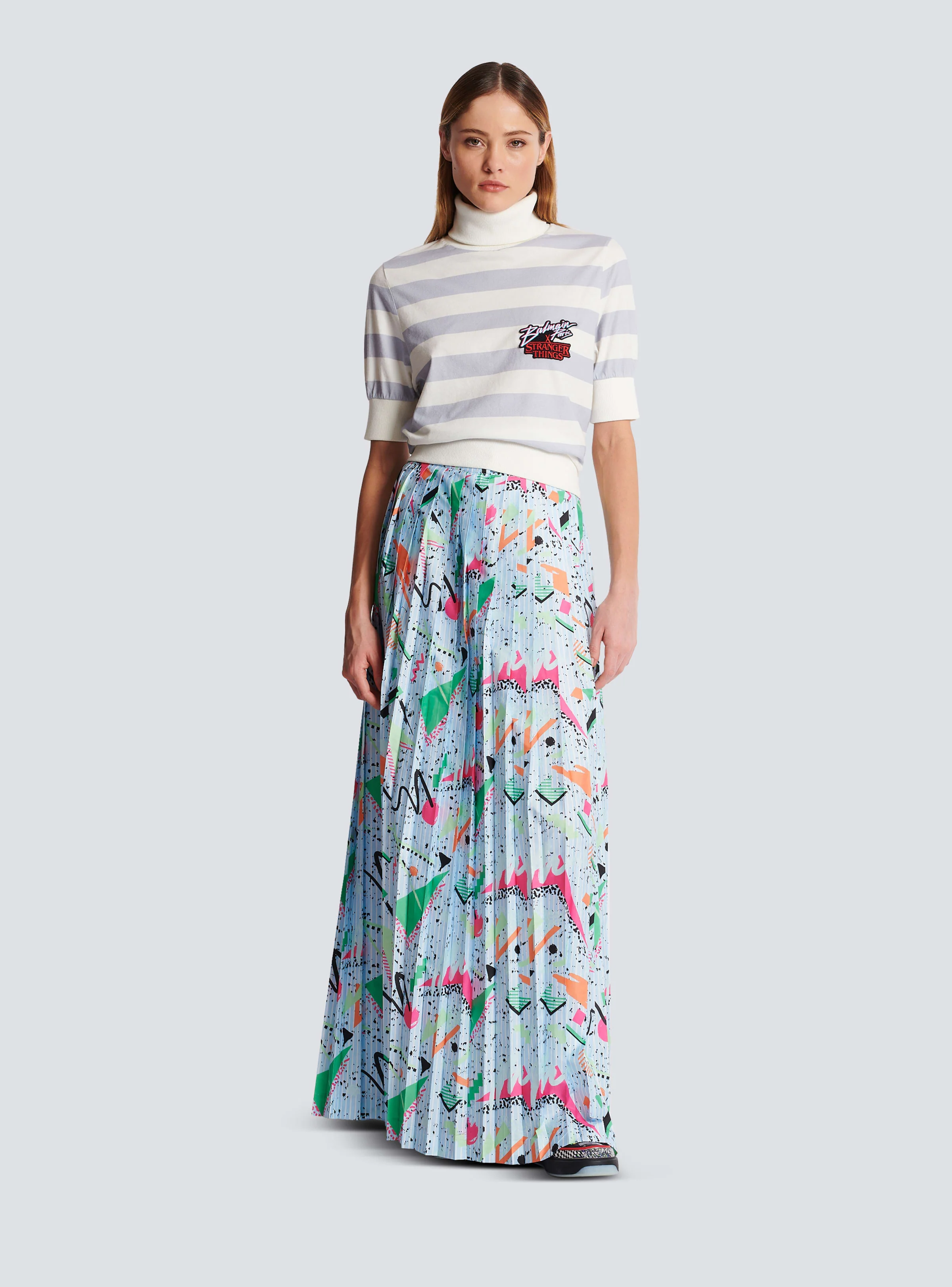 BALMAIN WOMEN'S JUPE LONGUE PLISSÉE NWT - Image 2