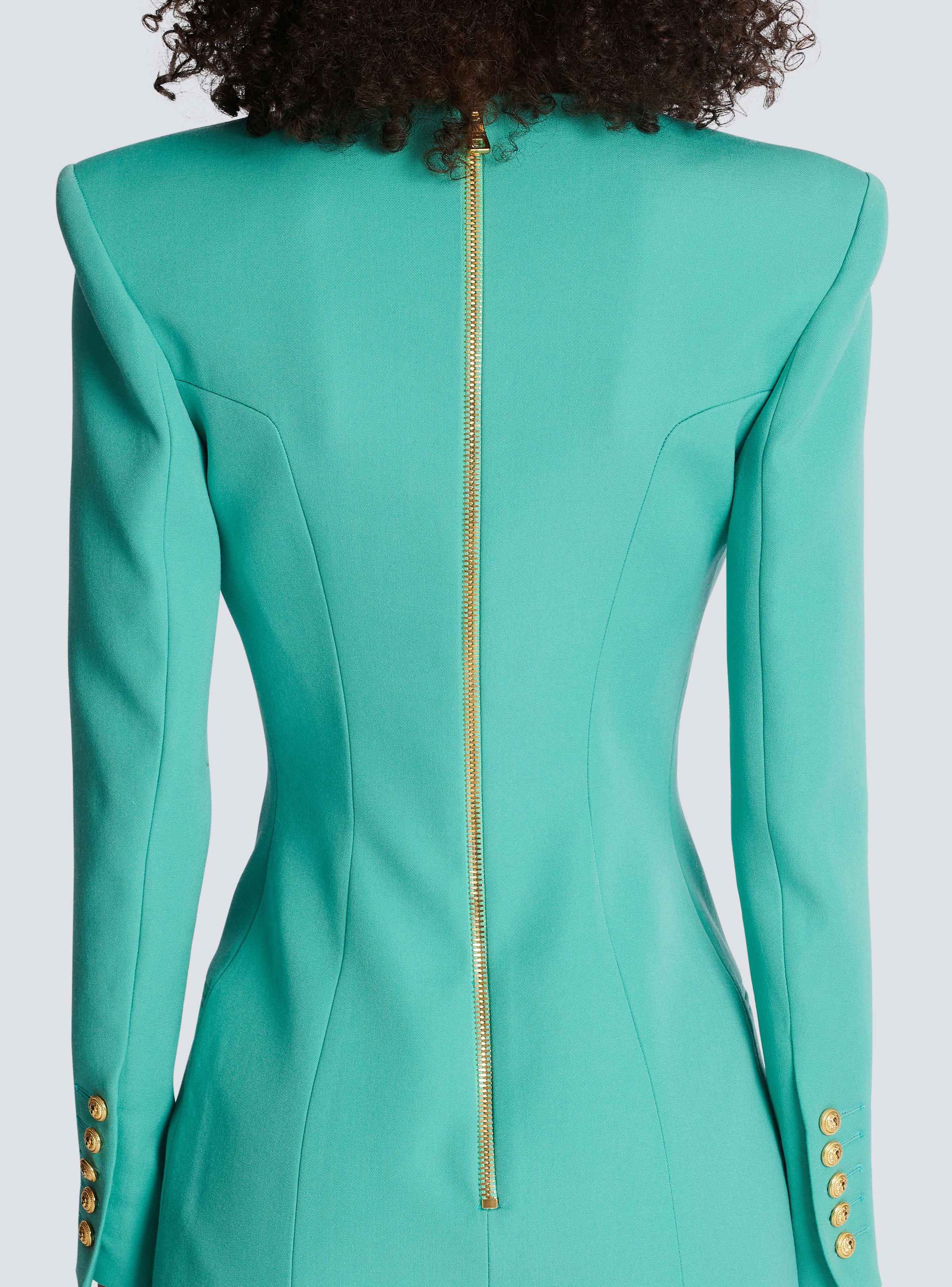 BALMAIN WOMEN'S LS 1 BTN TAILORED GDP SHORT DRESS NWT - Image 7