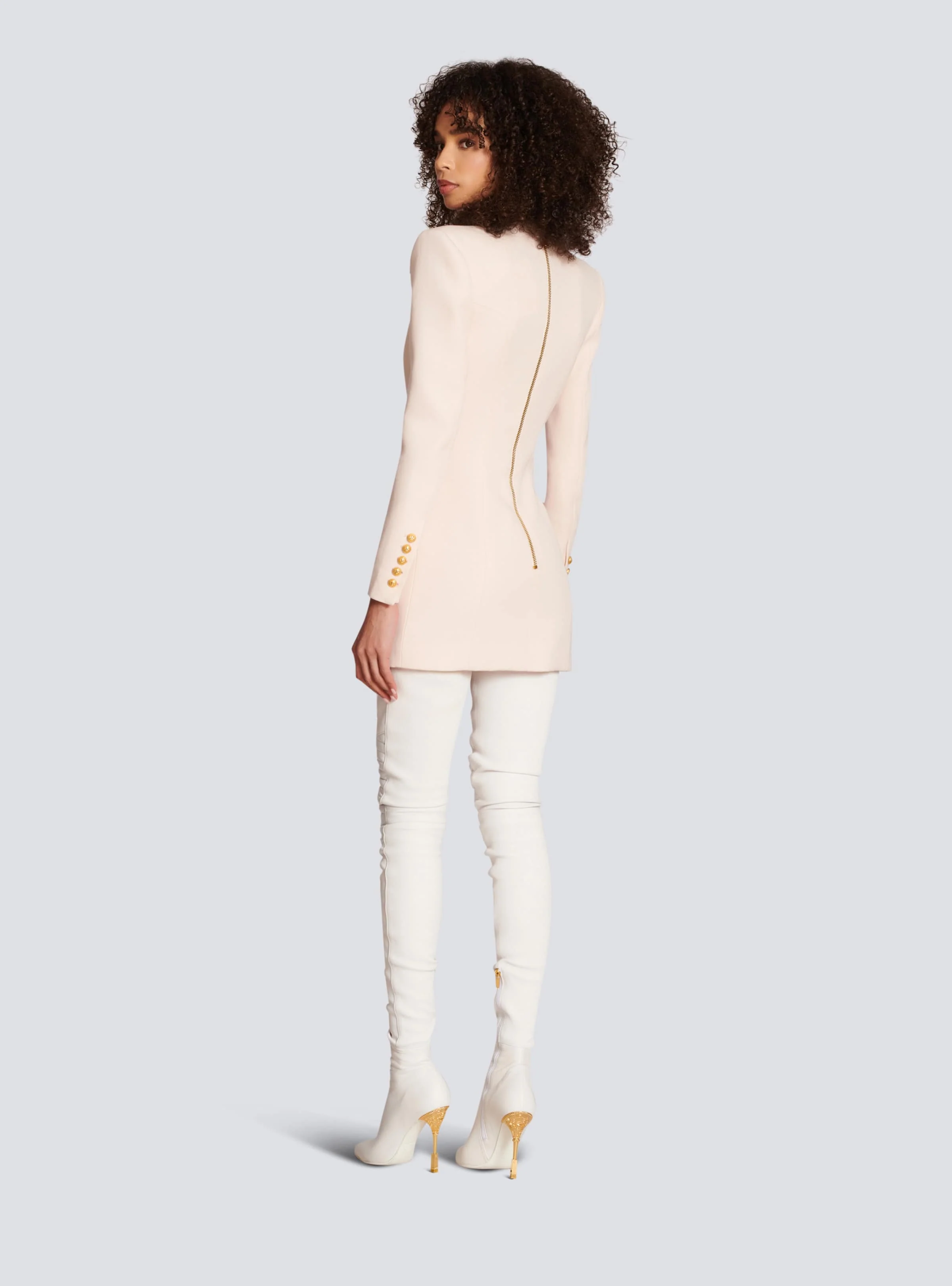BALMAIN WOMEN'S LS 1 BTN TAILORED GDP SHORT DRESS NWT - Image 4