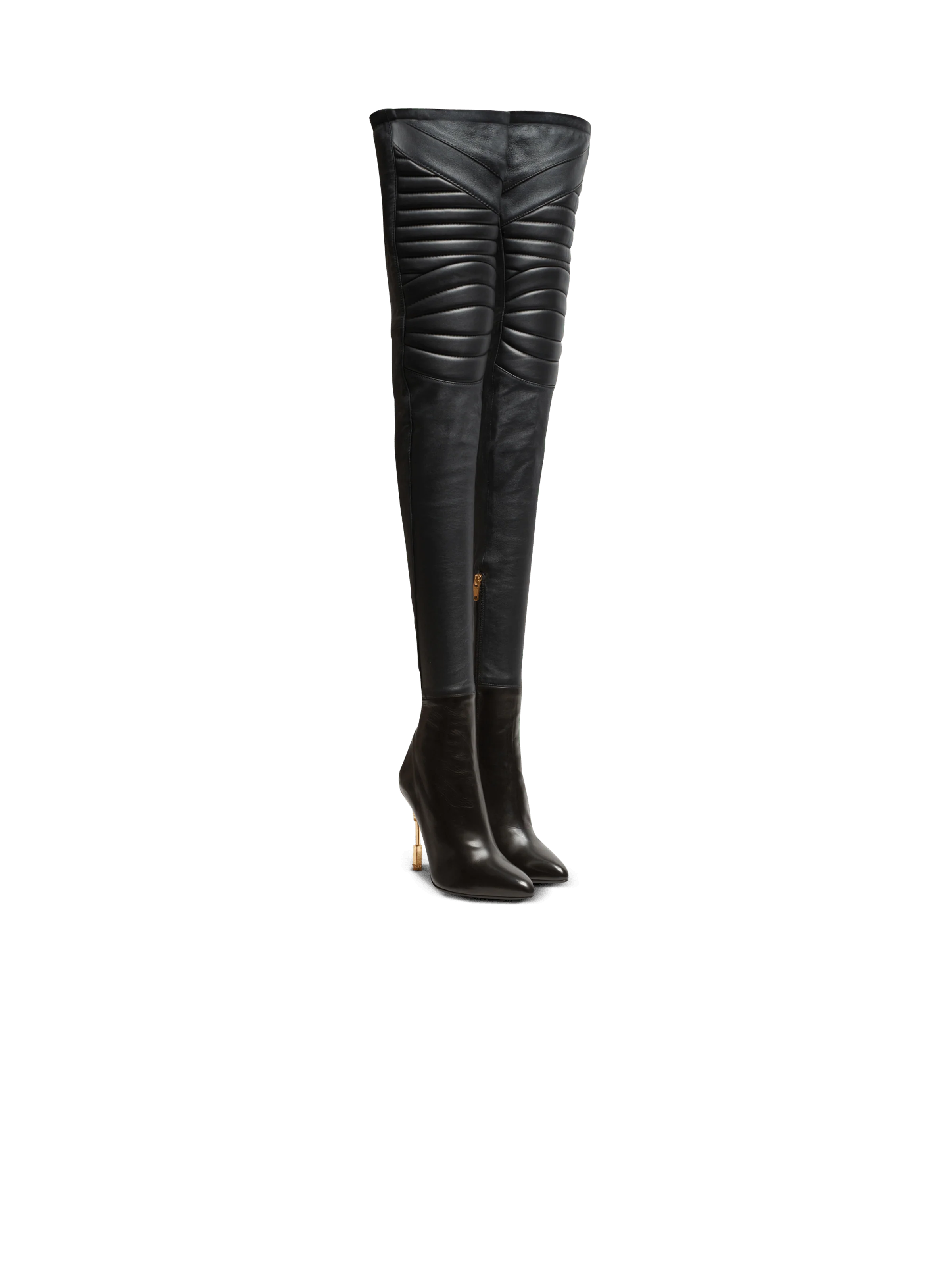 BALMAIN WOMEN'S OTK BOOT MONETA-BIKER LAMBSKIN NWT - Image 3