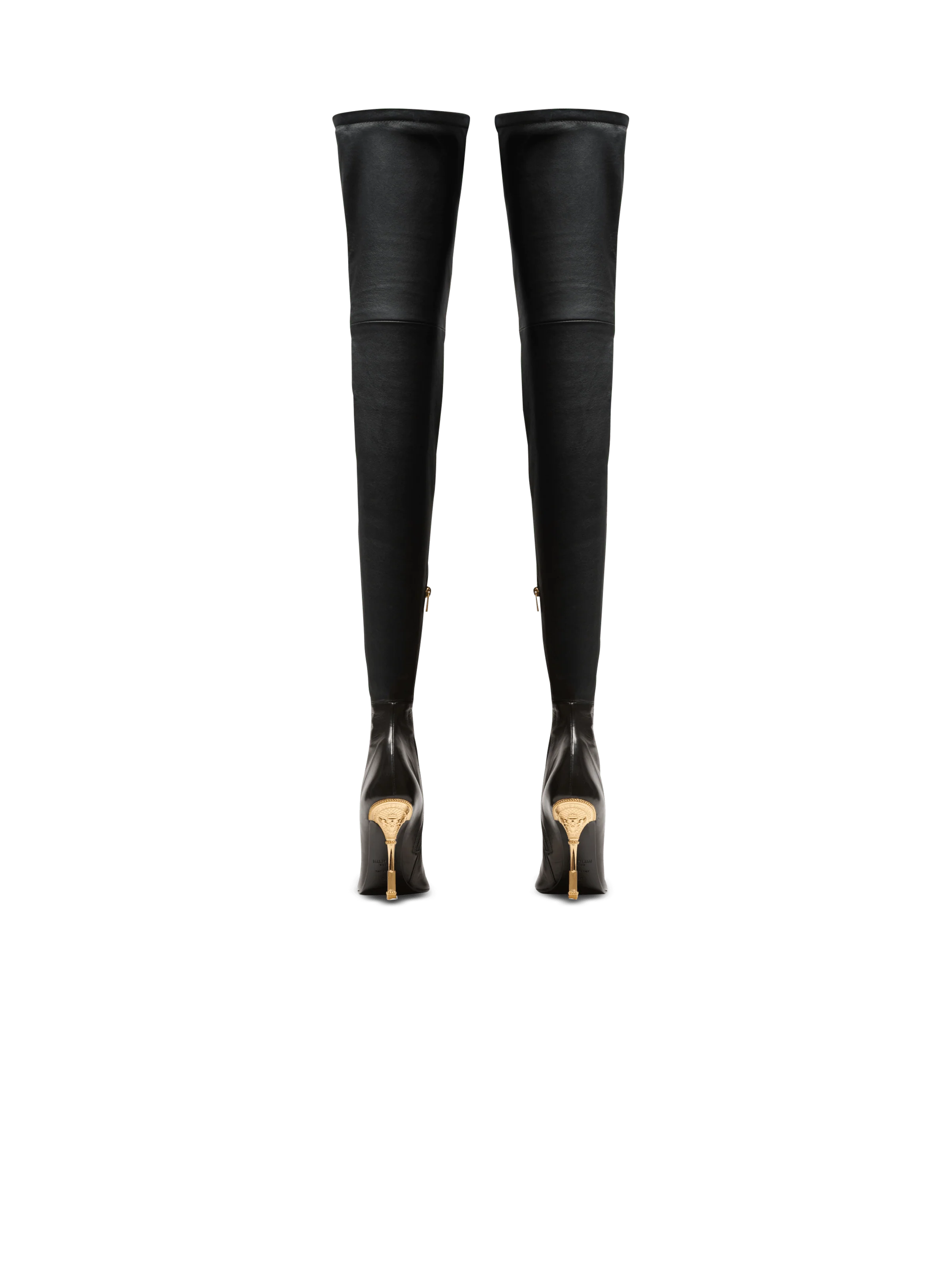 BALMAIN WOMEN'S OTK BOOT MONETA-BIKER LAMBSKIN NWT - Image 4