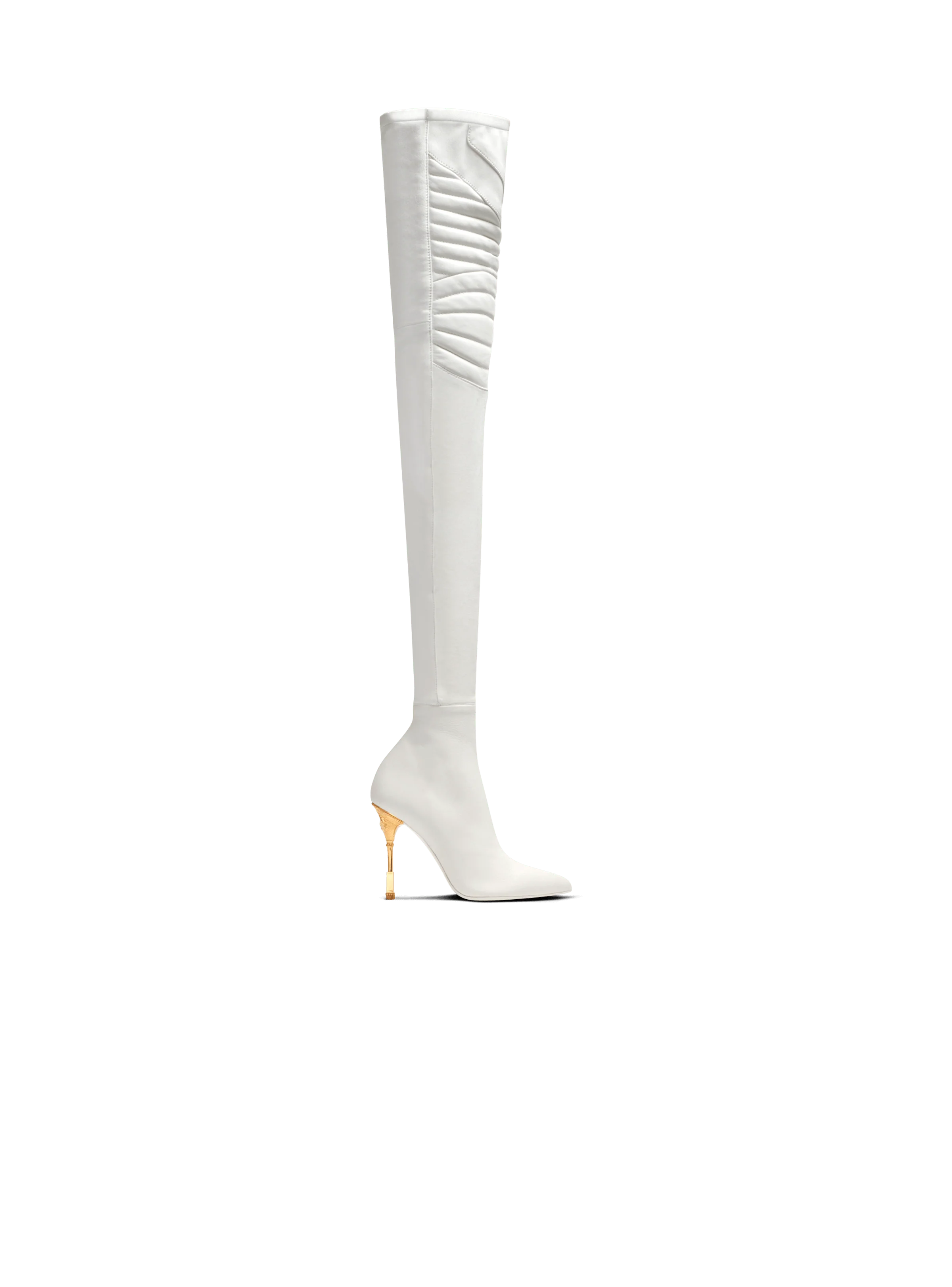 BALMAIN WOMEN'S OTK BOOT MONETA-BIKER LAMBSKIN NWT