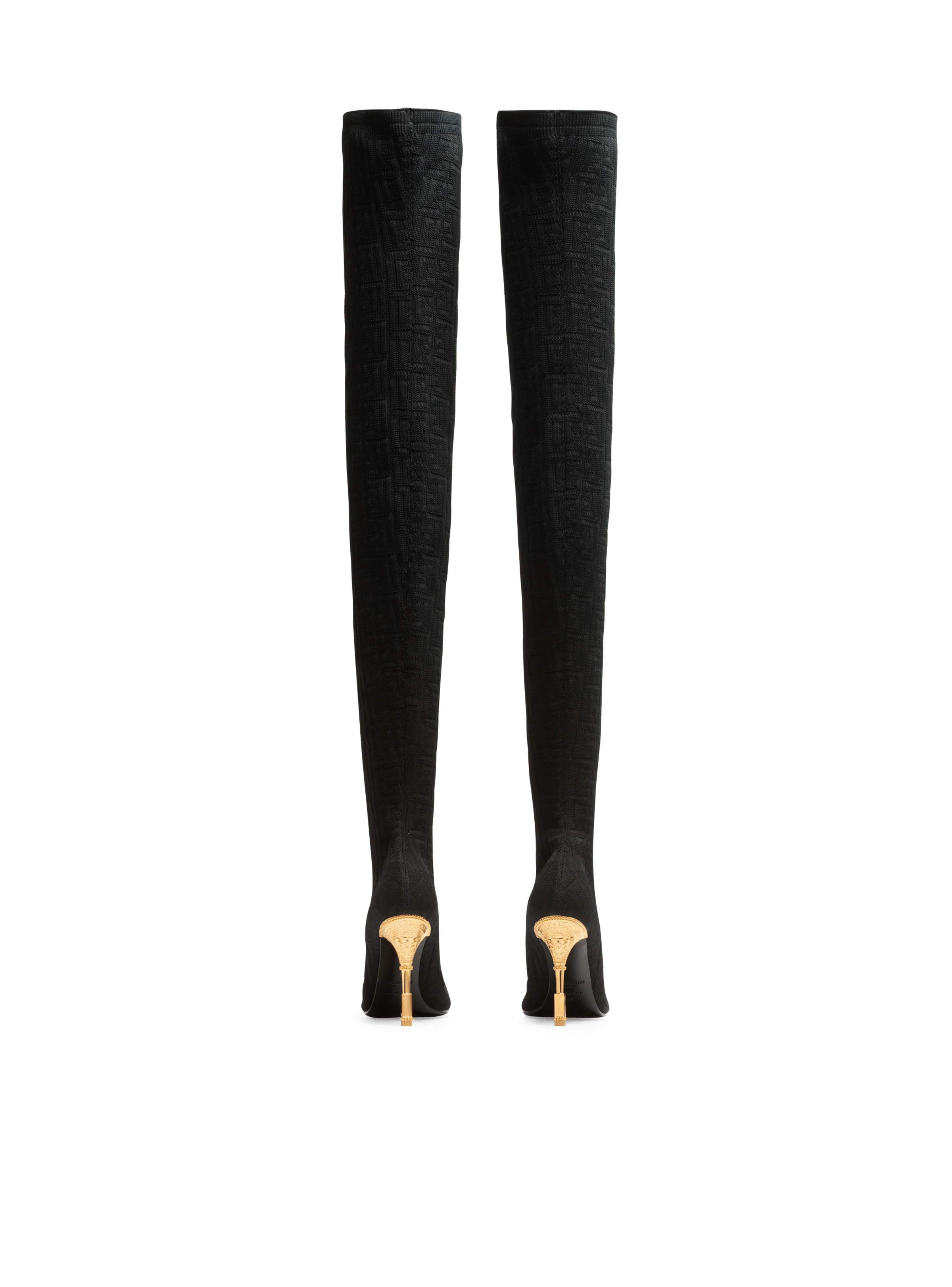 BALMAIN WOMEN'S OTK BOOT MONETA-MONOGRAM KNIT NWT - Image 3