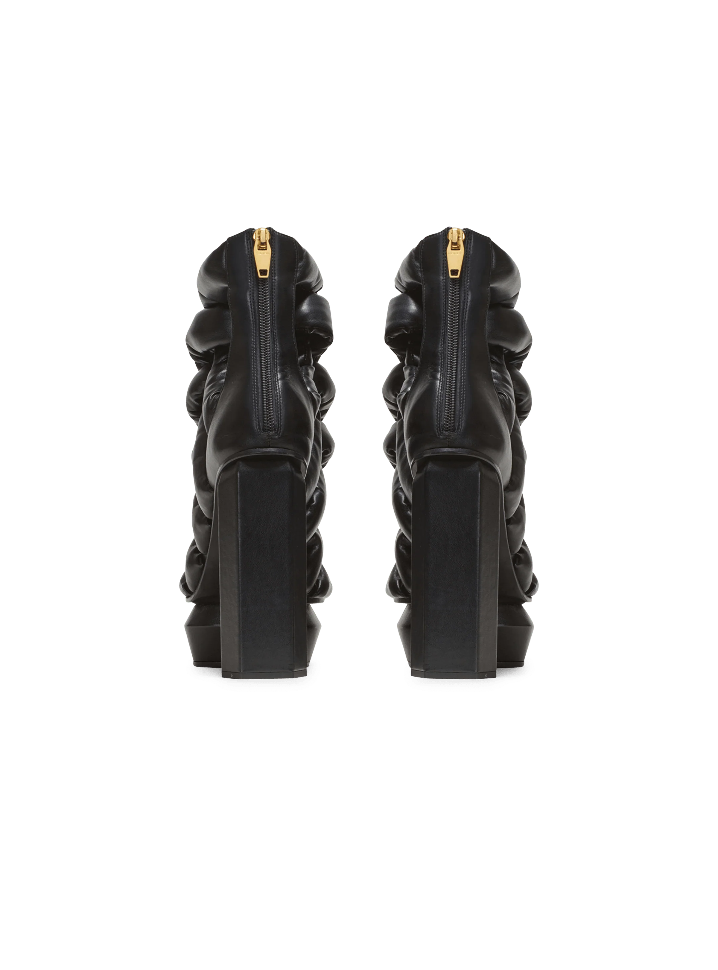 BALMAIN WOMEN'S BLACK BRAIDED PLATFORM SANDAL - Image 4