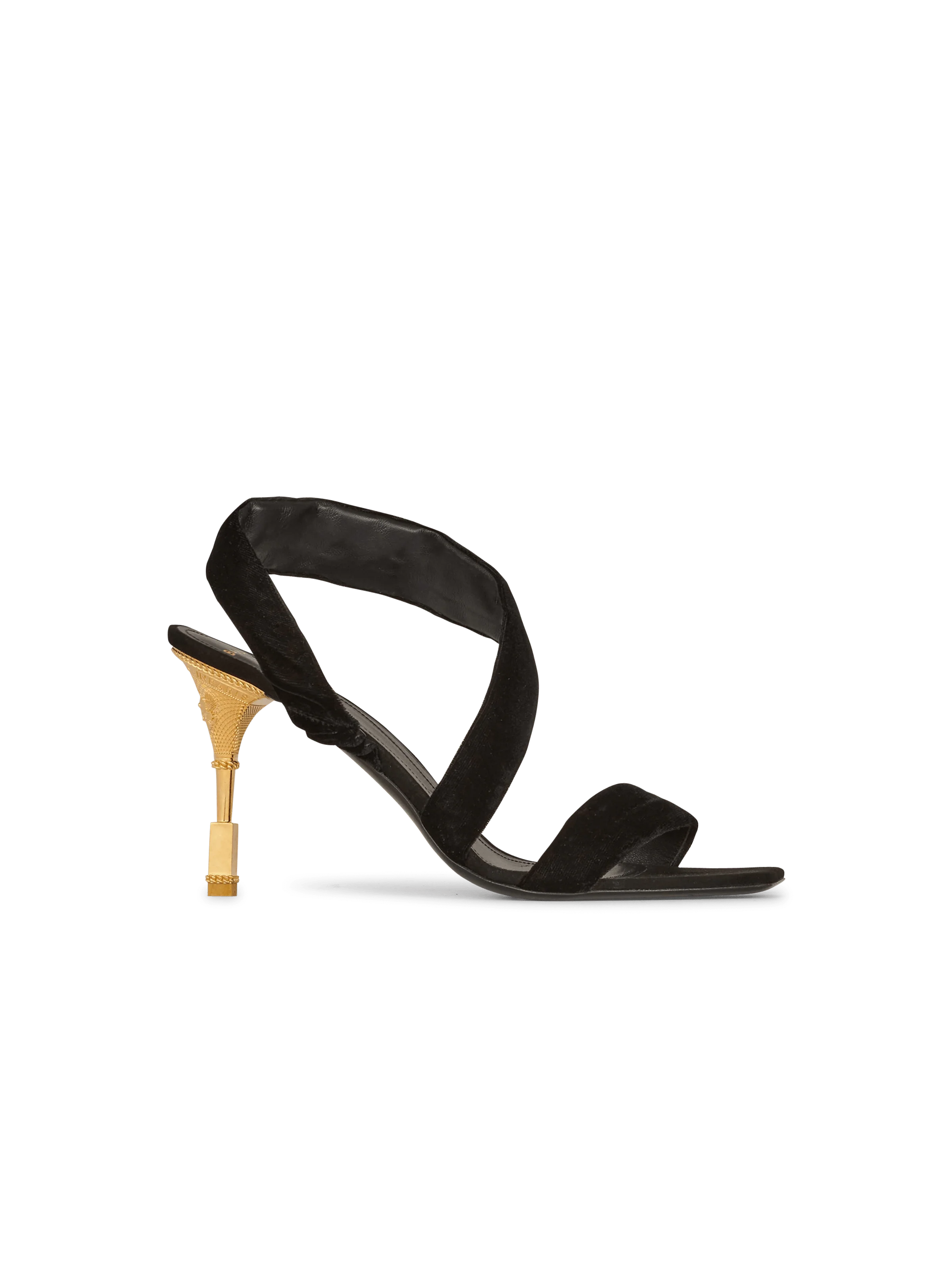 BALMAIN WOMEN'S SANDAL MONETA-VELVET NWT