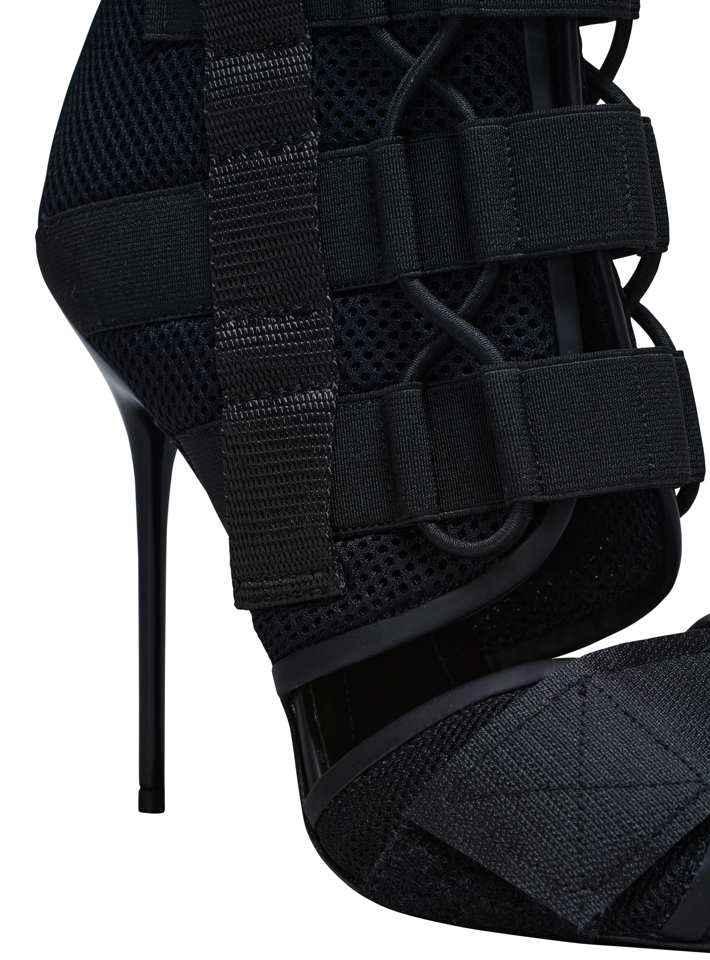 BALMAIN WOMEN'S SANDAL UMA-VELCRO&MESH NWT - Image 6