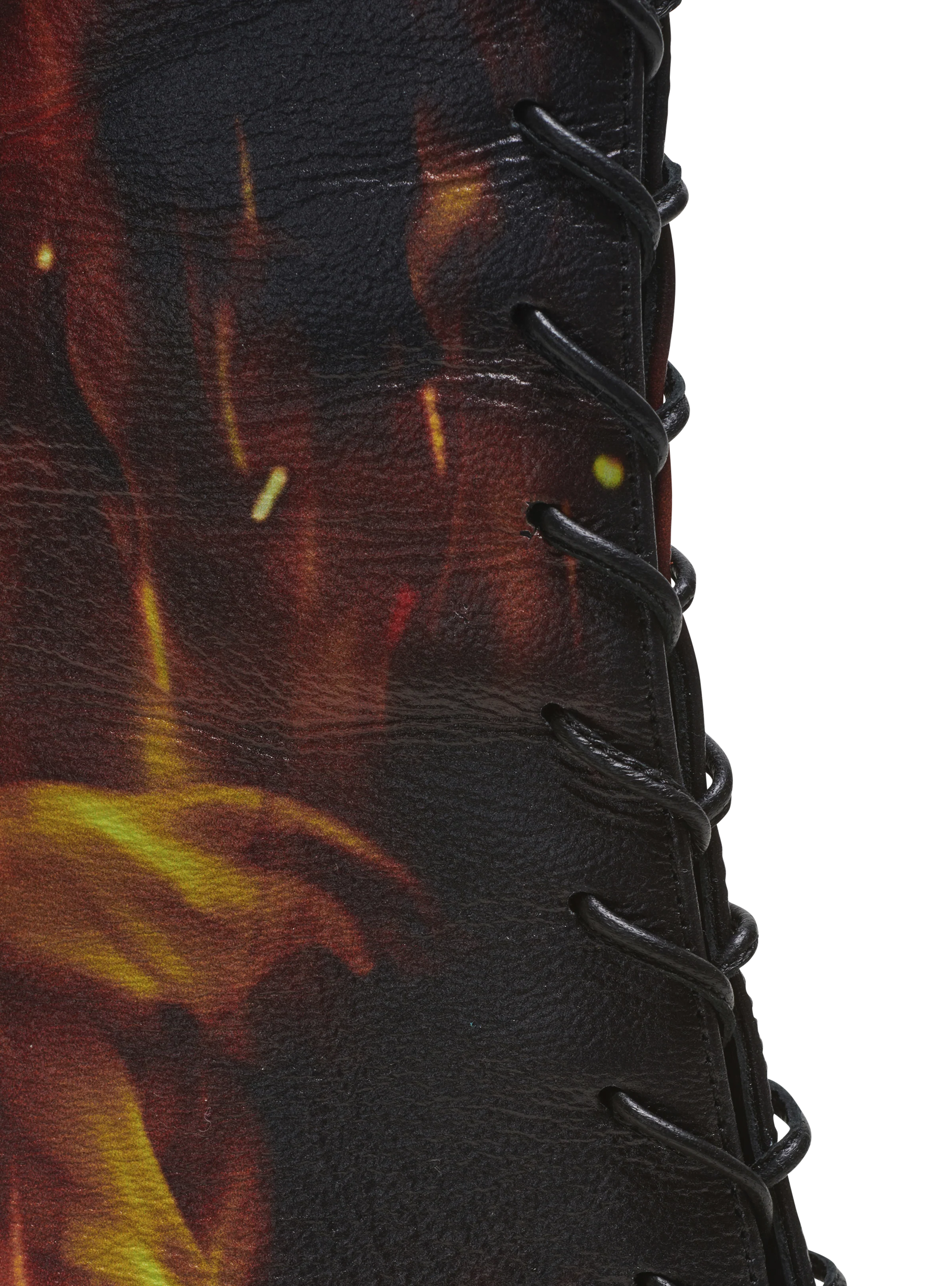 BALMAIN WOMEN'S SANDAL URIA-CALFSKIN FIRE PRINT NWT - Image 5