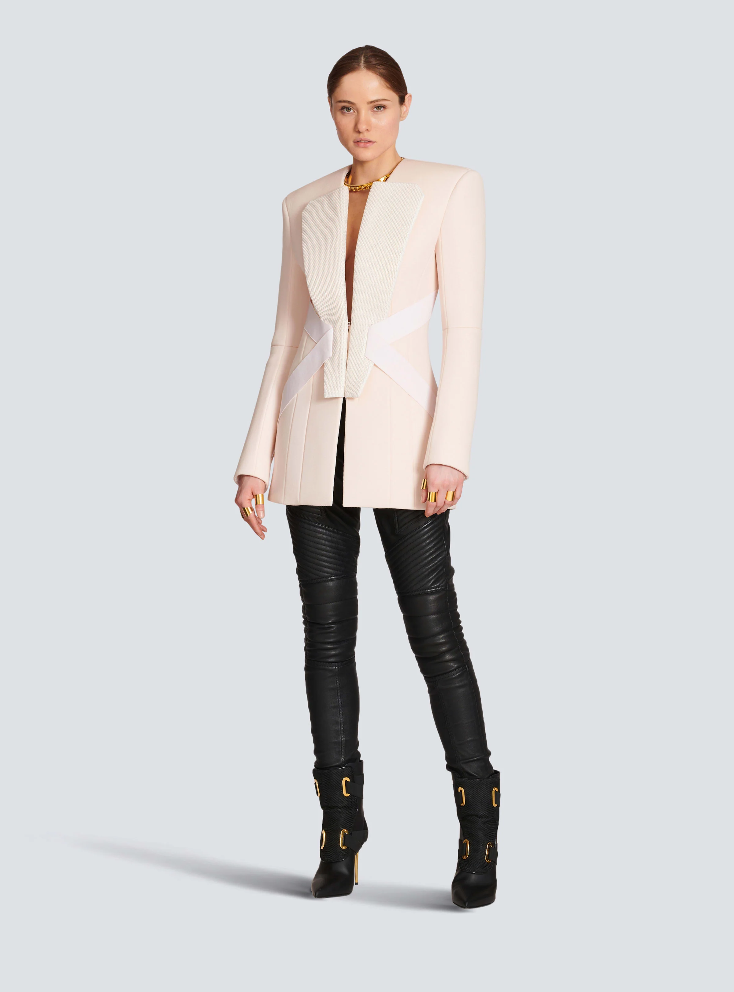 BALMAIN WOMEN'S SIDE TO SIDE STRAPPED GDP JACKET NWT - Image 2