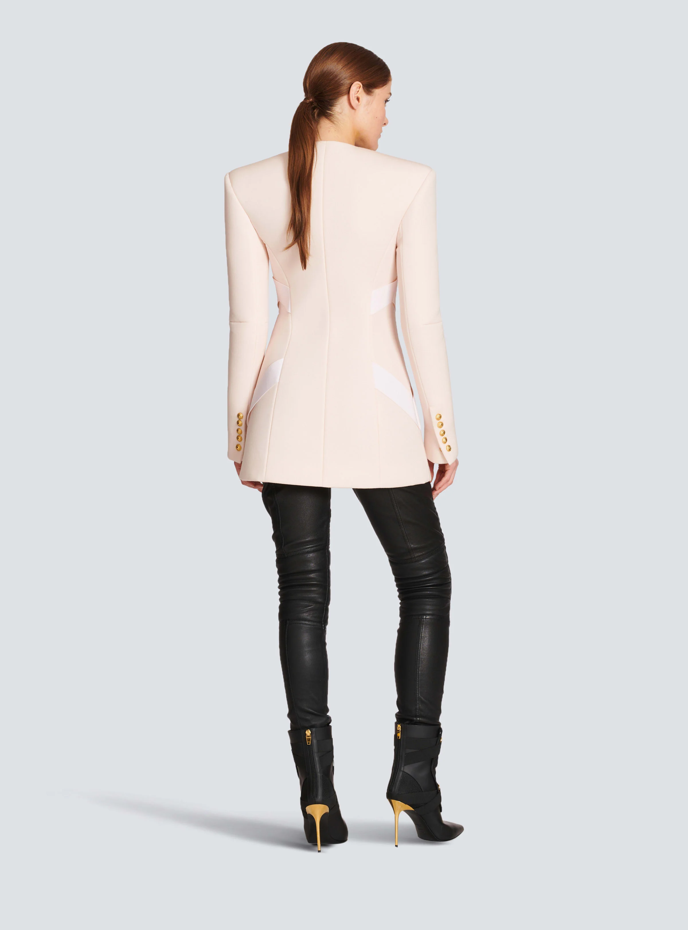 BALMAIN WOMEN'S SIDE TO SIDE STRAPPED GDP JACKET NWT - Image 4