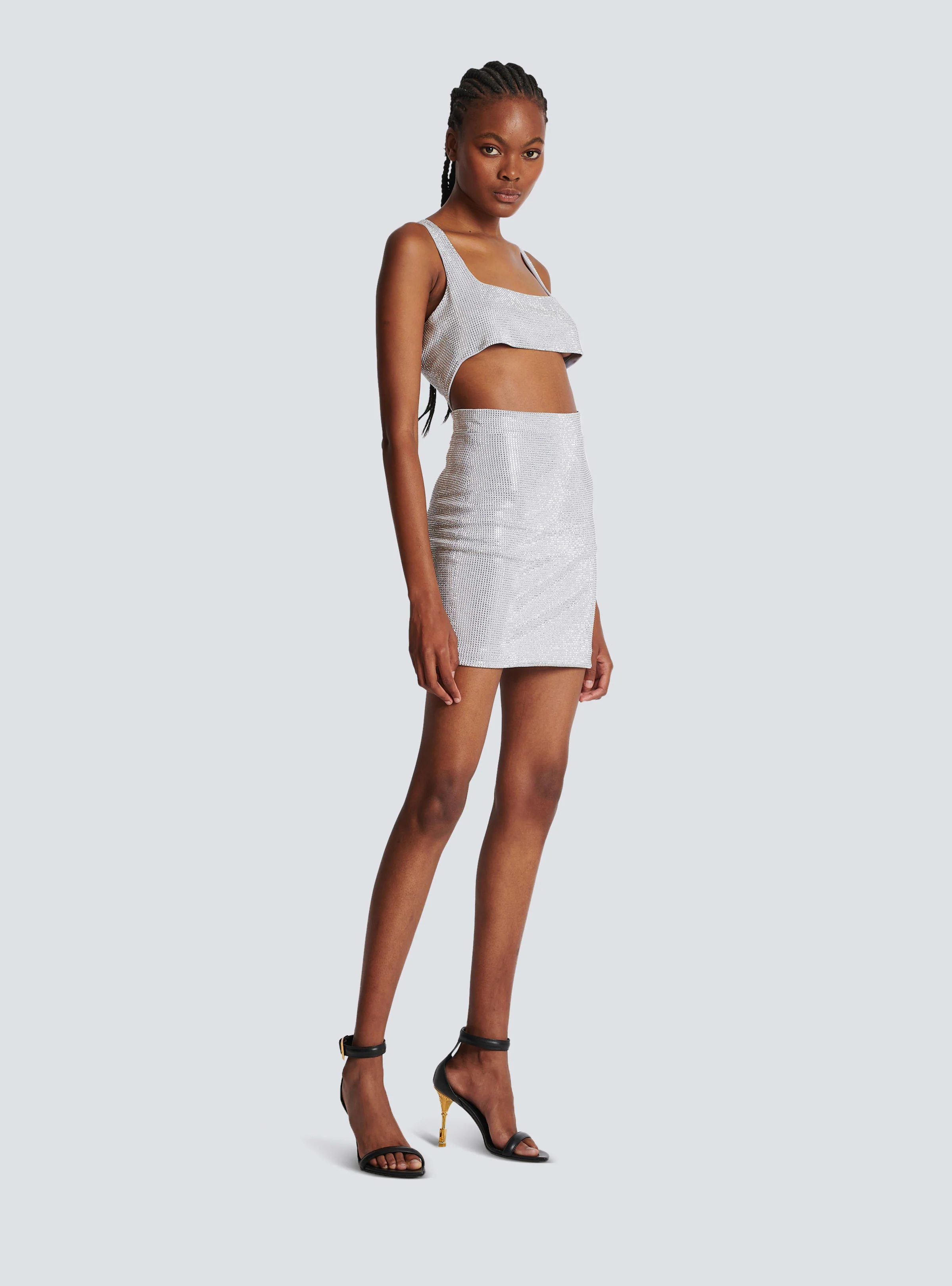 BALMAIN WOMEN'S STRASSED SHORT SKIRT - MY THERESA NWT - Image 3