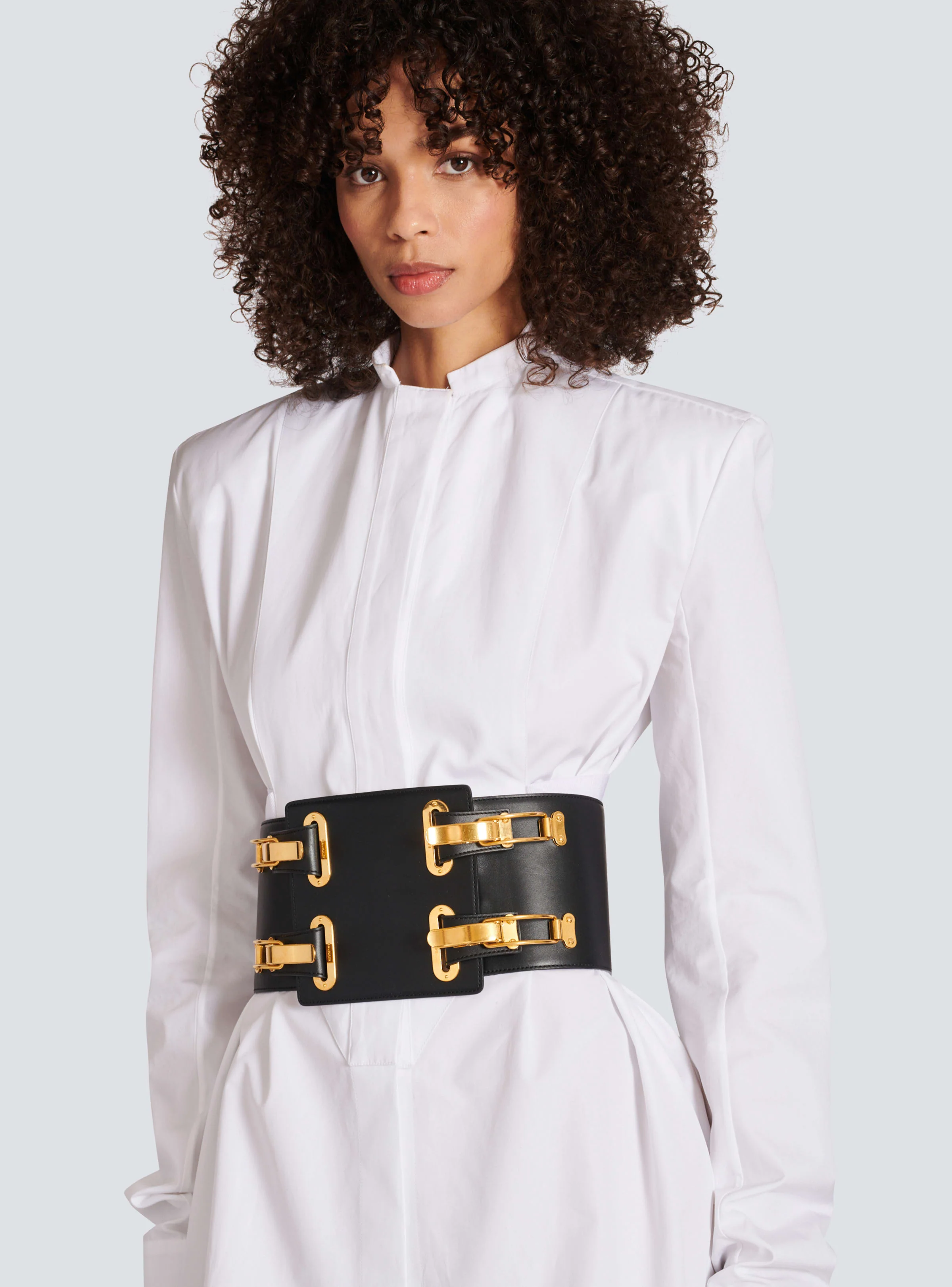 BALMAIN WOMEN'S VOLT BELT 13CM-CALFSKIN NWT - Image 2