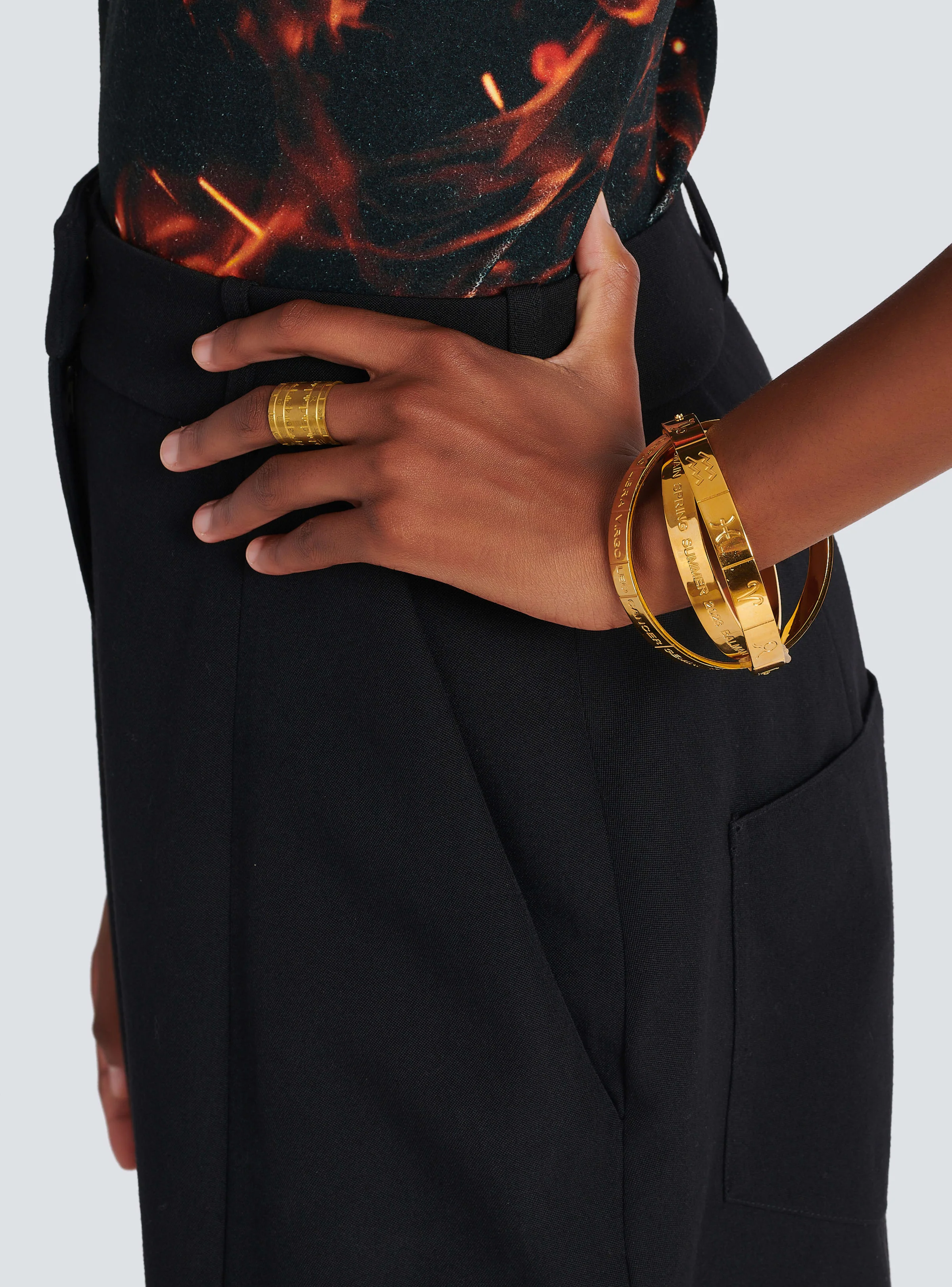 BALMAIN WOMEN'S ZODIAC BRACELET-ENGRAVED BRASS NWT - Image 2