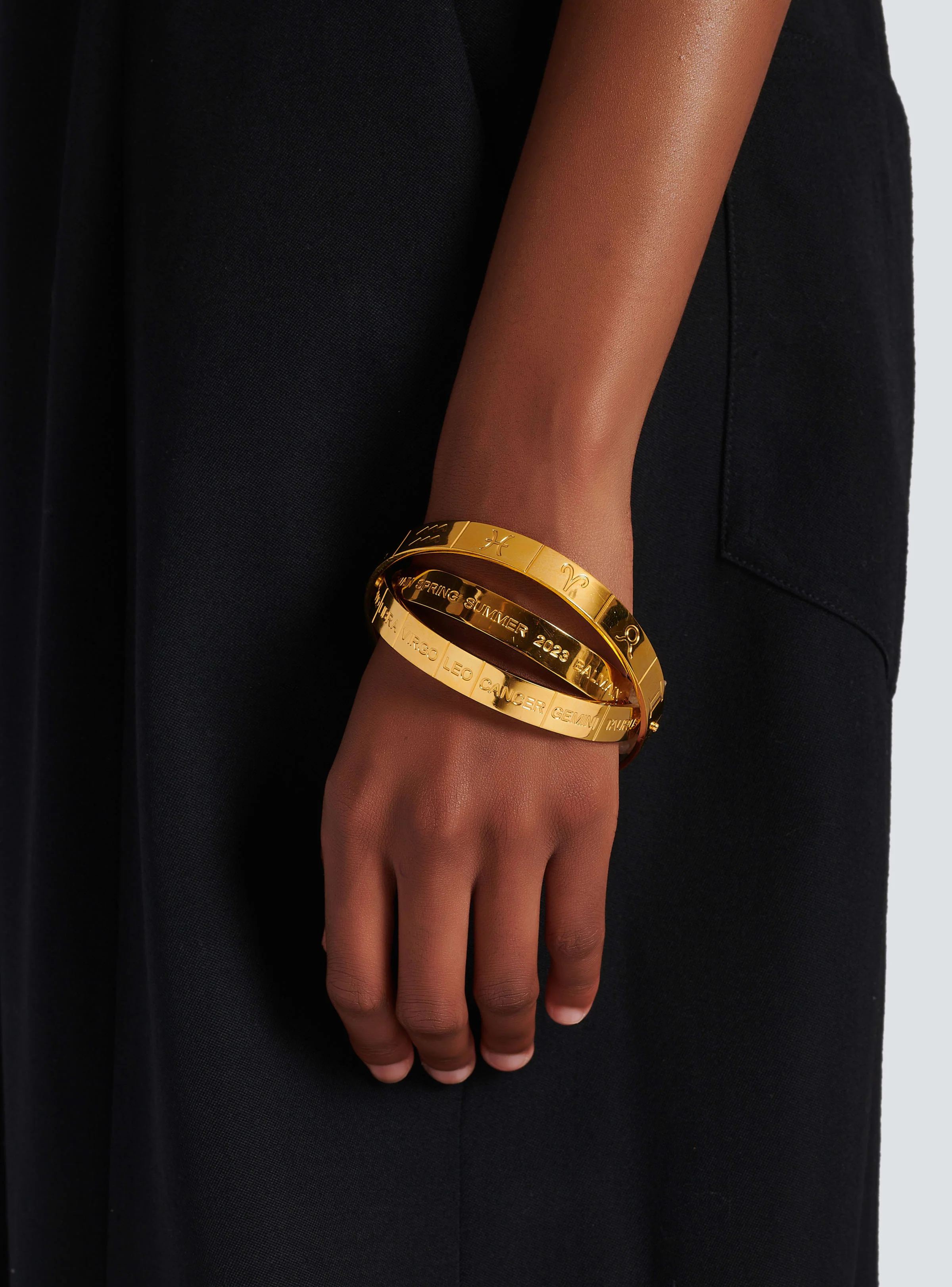 BALMAIN WOMEN'S ZODIAC BRACELET-ENGRAVED BRASS NWT - Image 4