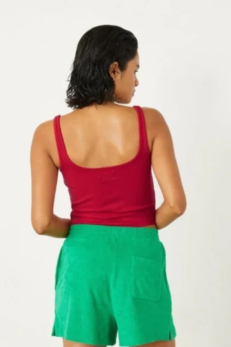 Bandier Bleecker Ribbed Straight Neck Cami - Image 2