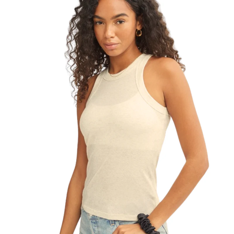 BANDIER Rivington Ribbed Tank - Oatmeal BAOSO66NM