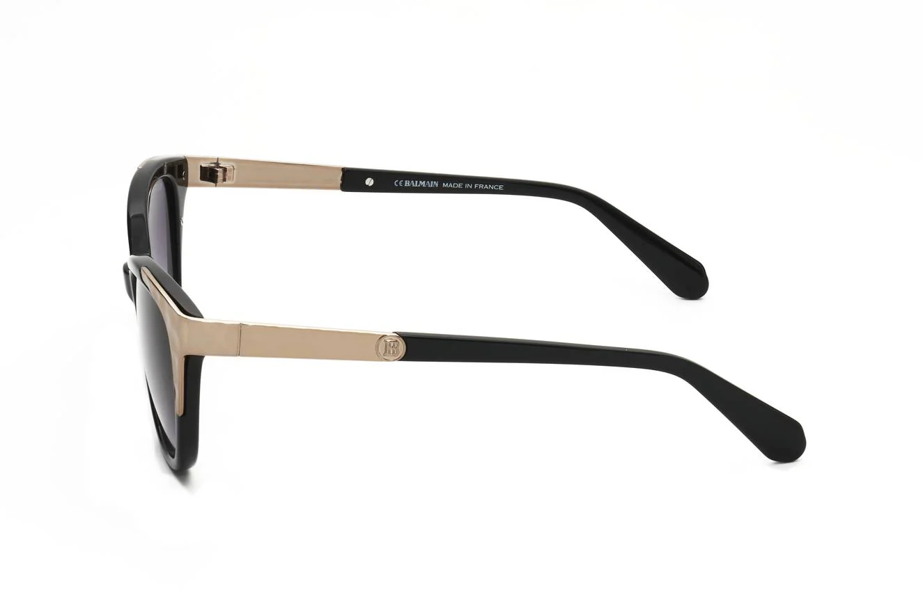 Balmain BL2072B Cat-Eye Sunglasses Black / Gold Women’s New - Image 3