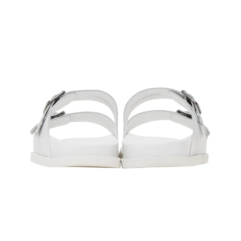 Mens | BOSS Cliff Logo Buckle Sandal White - Image 3