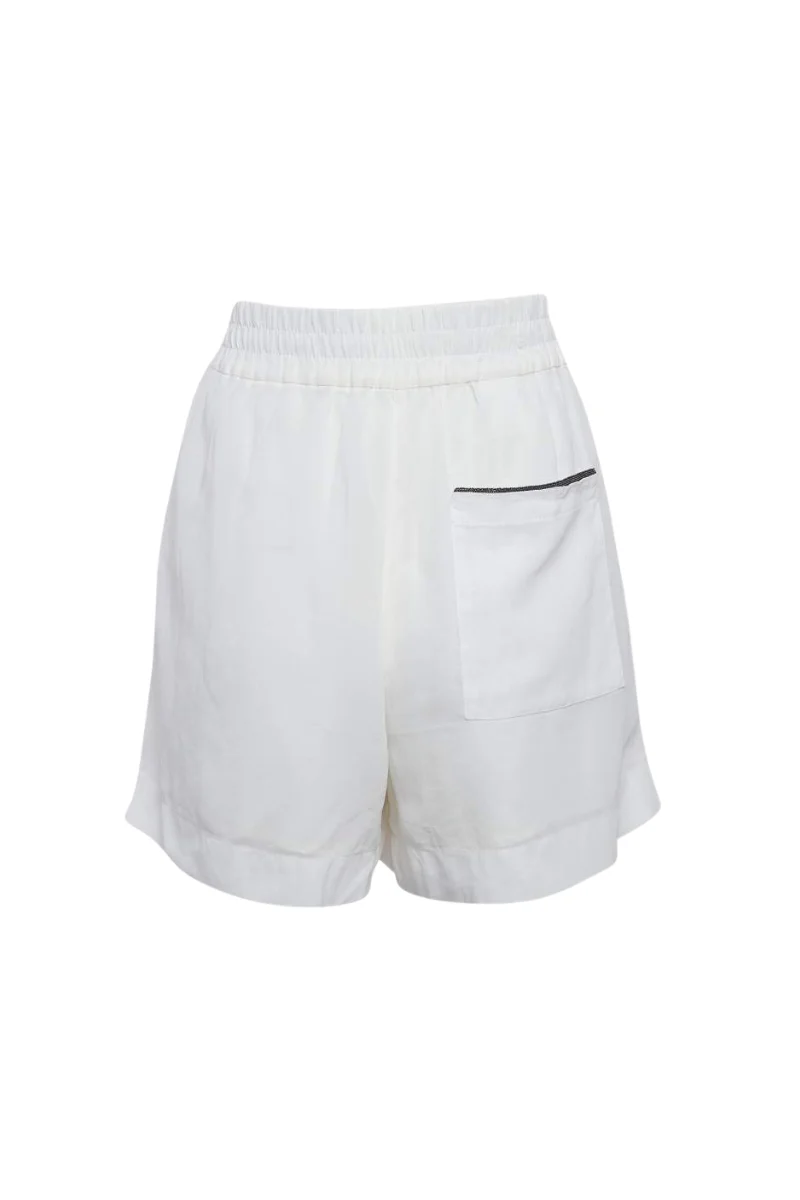 Brunello Cucinelli Embellished Cotton Shorts MP911P8068 - Image 2
