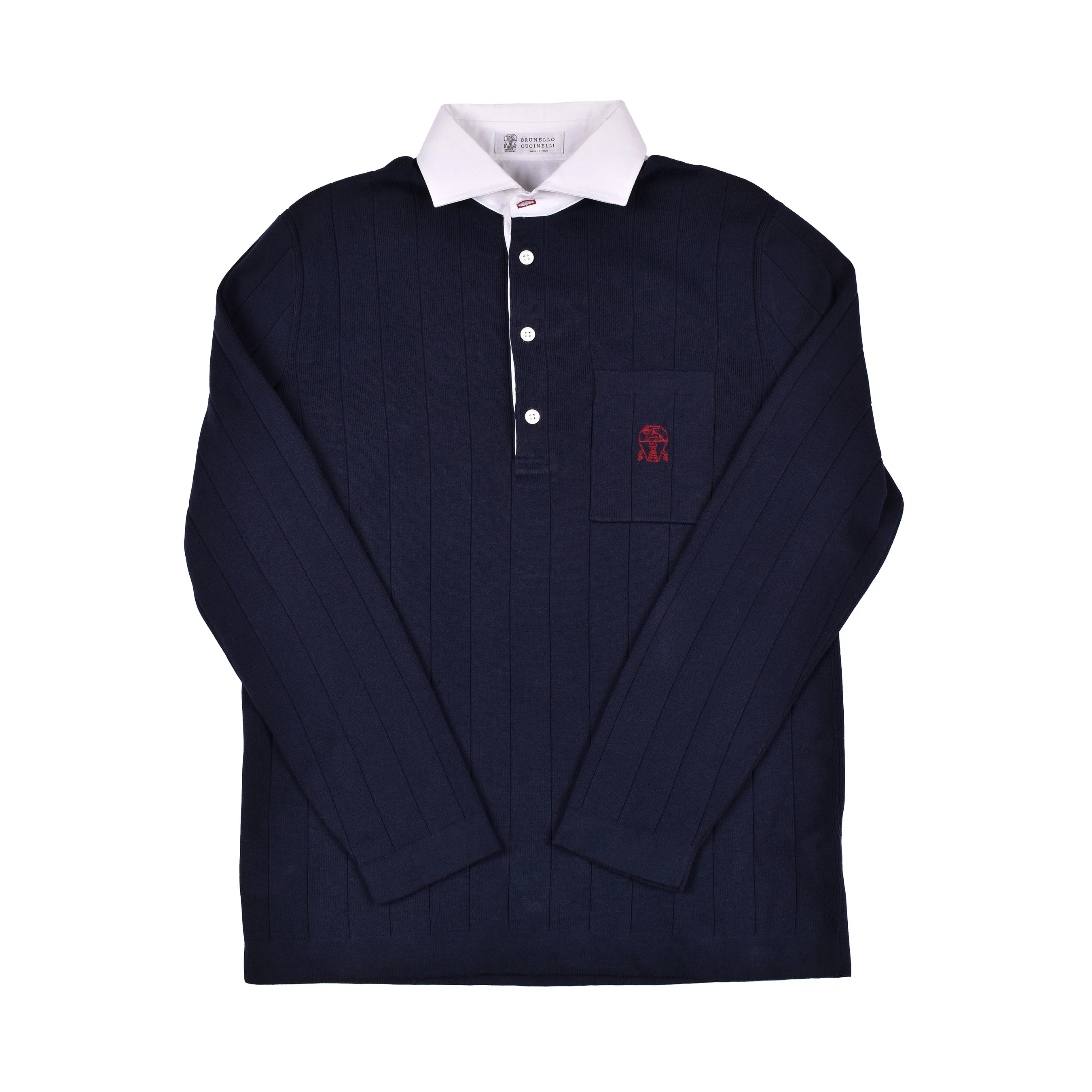 BRUNELLO CUCINELLI MEN'S 1/4 BUTTON DOWN RIBBED LONG SLEEVE SWEATER/PULLOVER NEW - Image 3