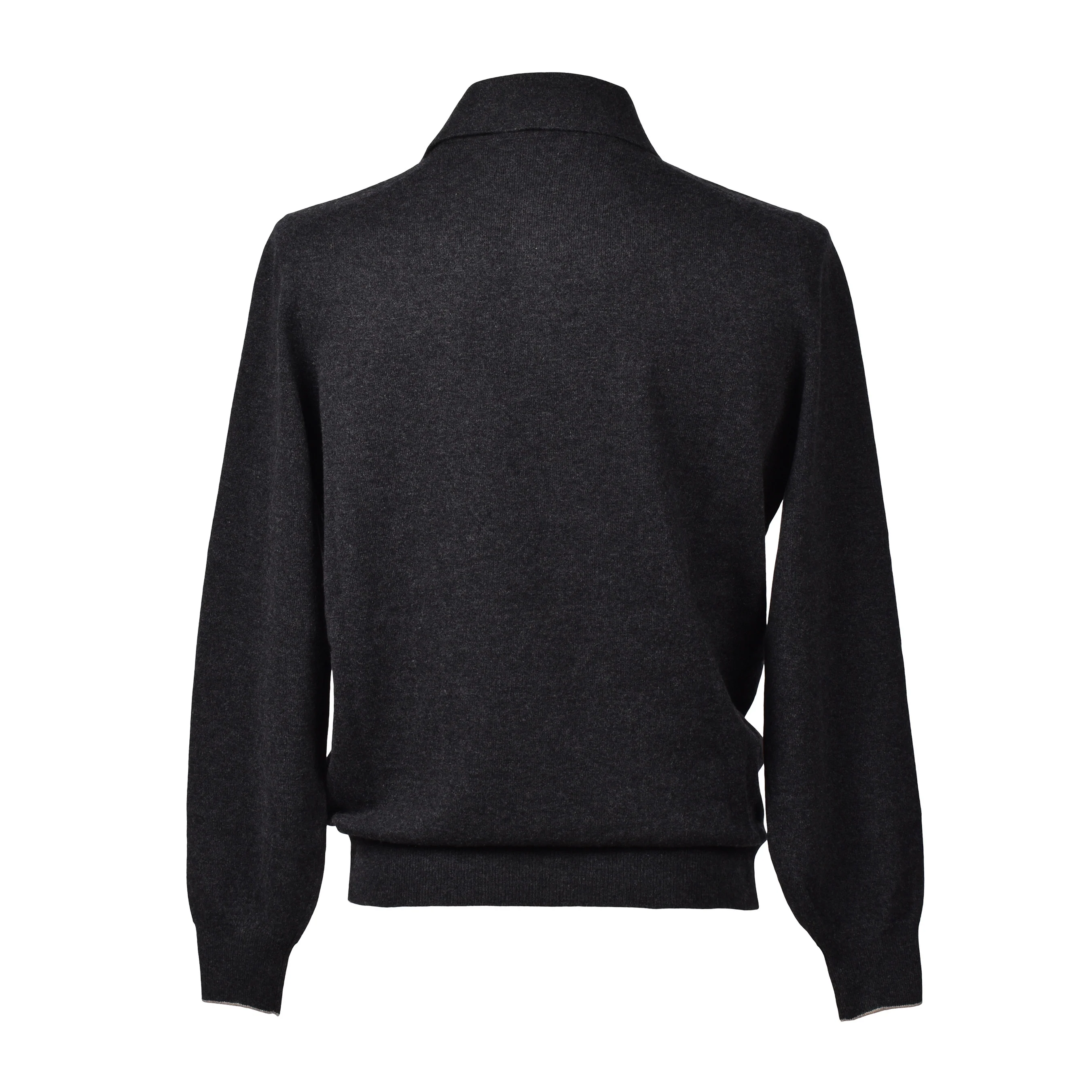 BRUNELLO CUCINELLI MEN'S 100% CASHMERE 1/4 BUTTON CASUAL SWEATER/PULLOVER NEW - Image 2