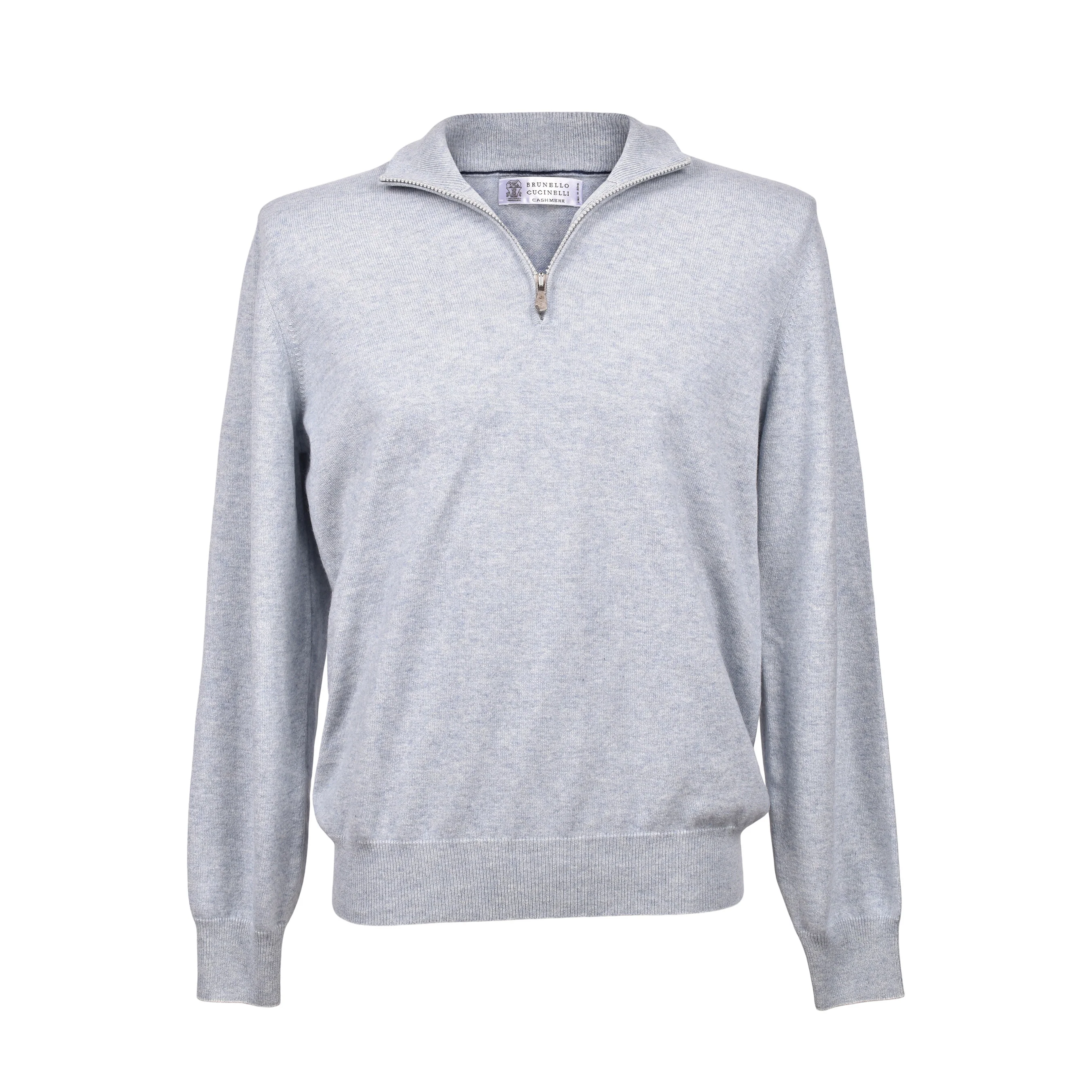 BRUNELLO CUCINELLI MEN'S 100% CASHMERE 1/4 ZIP UP PULLOVER SWEATER NWT