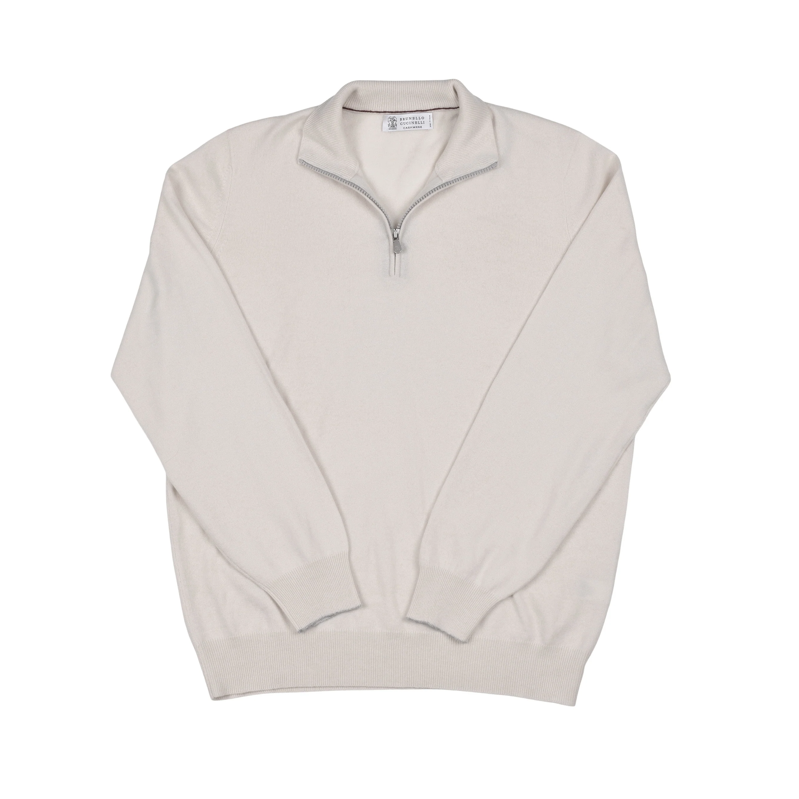 BRUNELLO CUCINELLI MEN'S 100% CASHMERE 1/4 ZIP UP  SWEATER / PULLOVER - Image 3