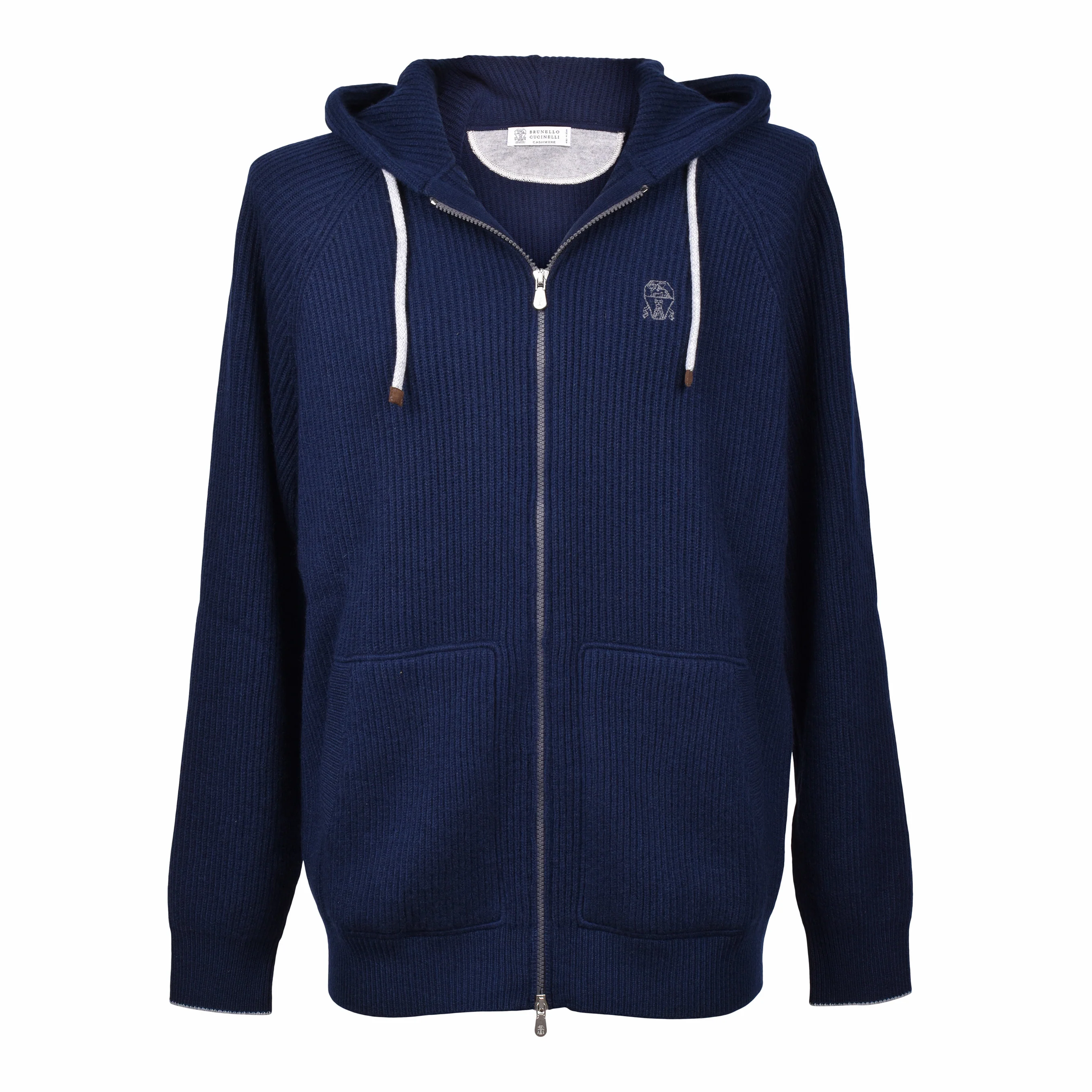 BRUNELLO CUCINELLI MEN'S 100% CASHMERE ATHLETIC KNIT ZIP UP FASHION HOODIE NEW