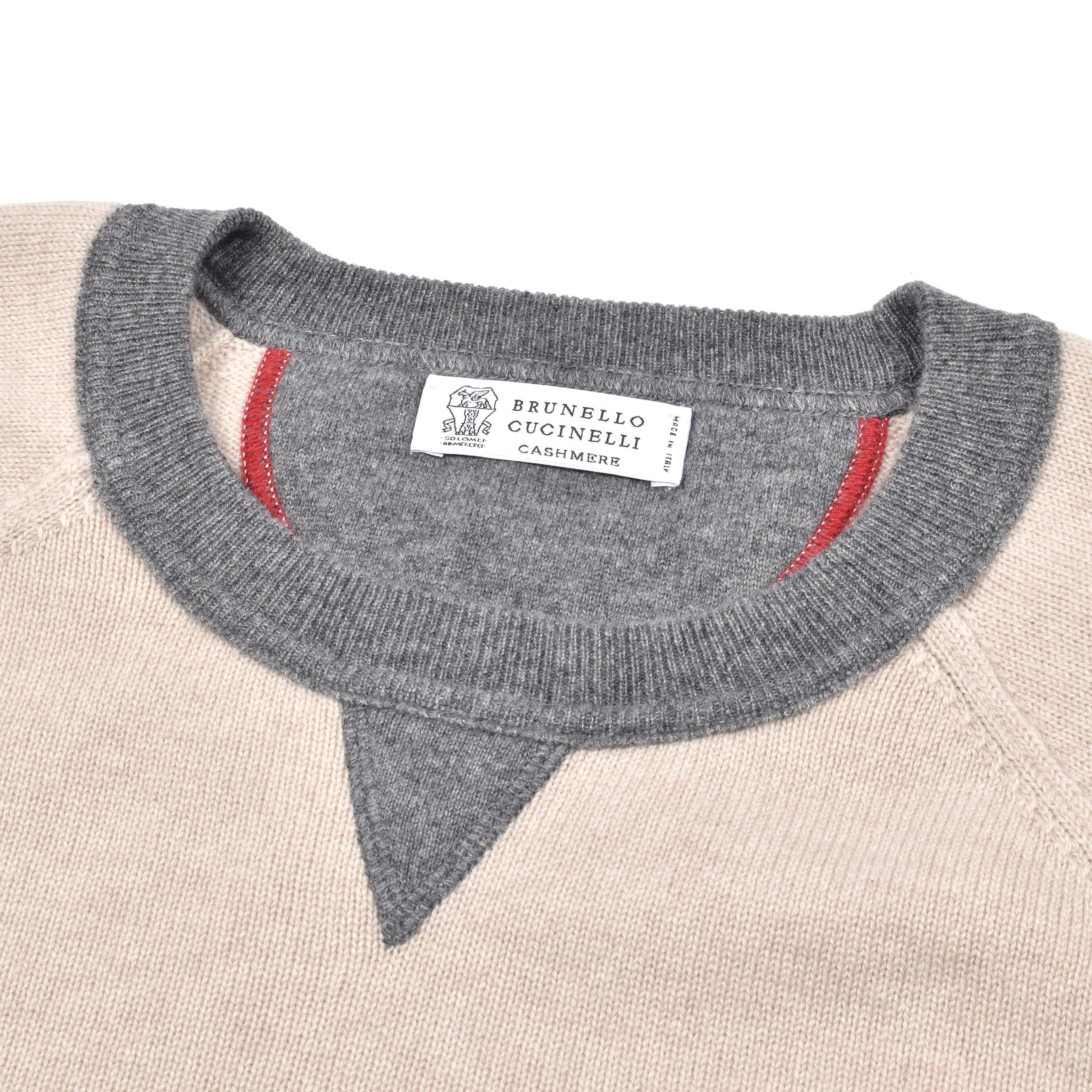 BRUNELLO CUCINELLI MEN'S 100% CASHMERE ATHLETIC STYLE CREW NECK SWEATER NEW - Image 4