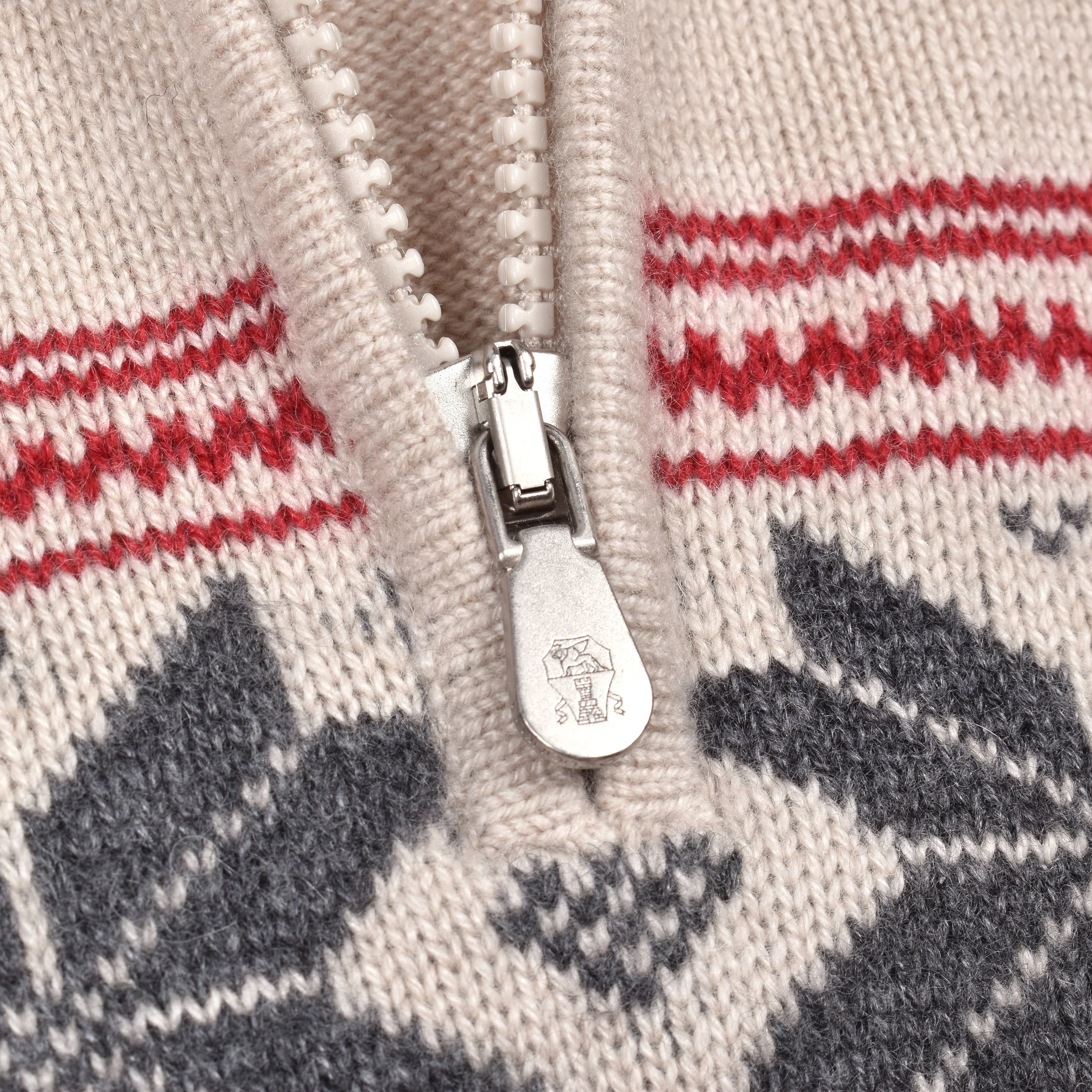 BRUNELLO CUCINELLI MEN'S 100% CASHMERE CASUAL 1/4 ZUP UP SWEATER - Image 5