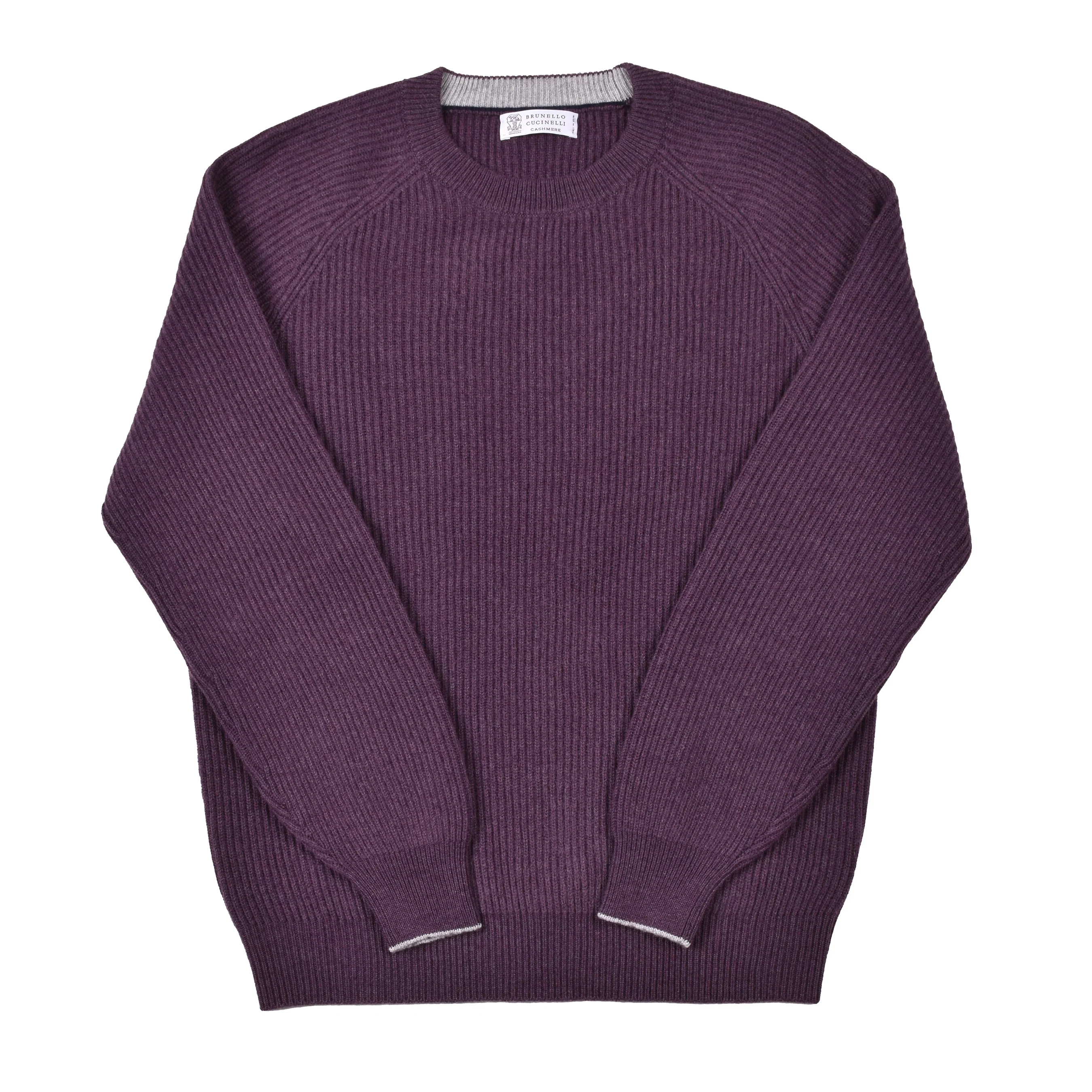 BRUNELLO CUCINELLI MEN'S 100% CASHMERE CREW NECK KNIT SWEATER/PULLOVER - Image 3