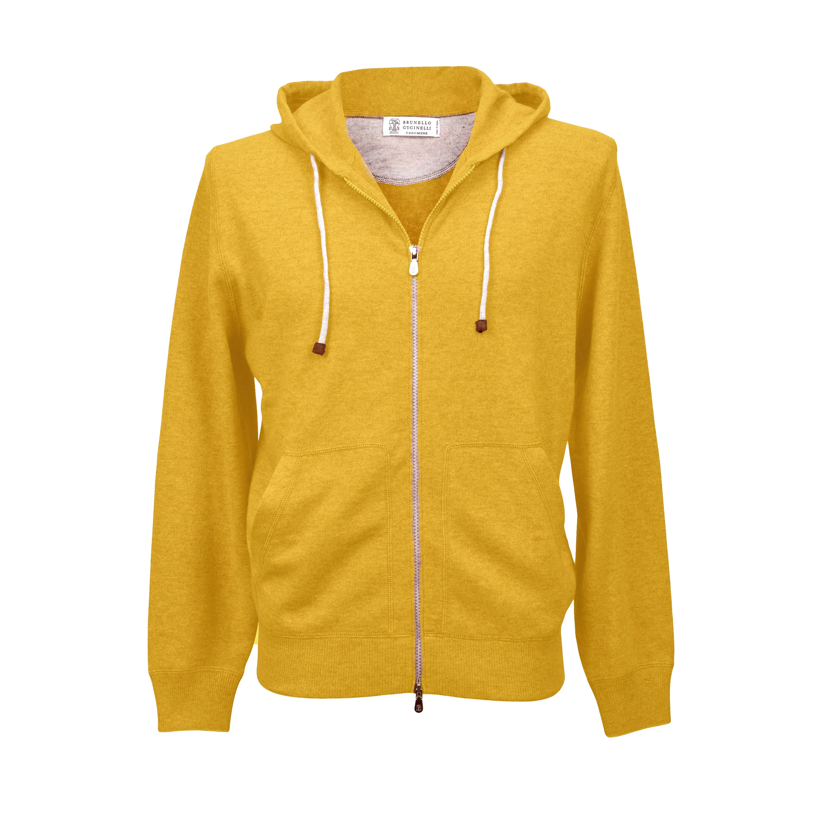 BRUNELLO CUCINELLI MEN'S 100% CASHMERE FASHION ZIP UP HOODIE SWEATER