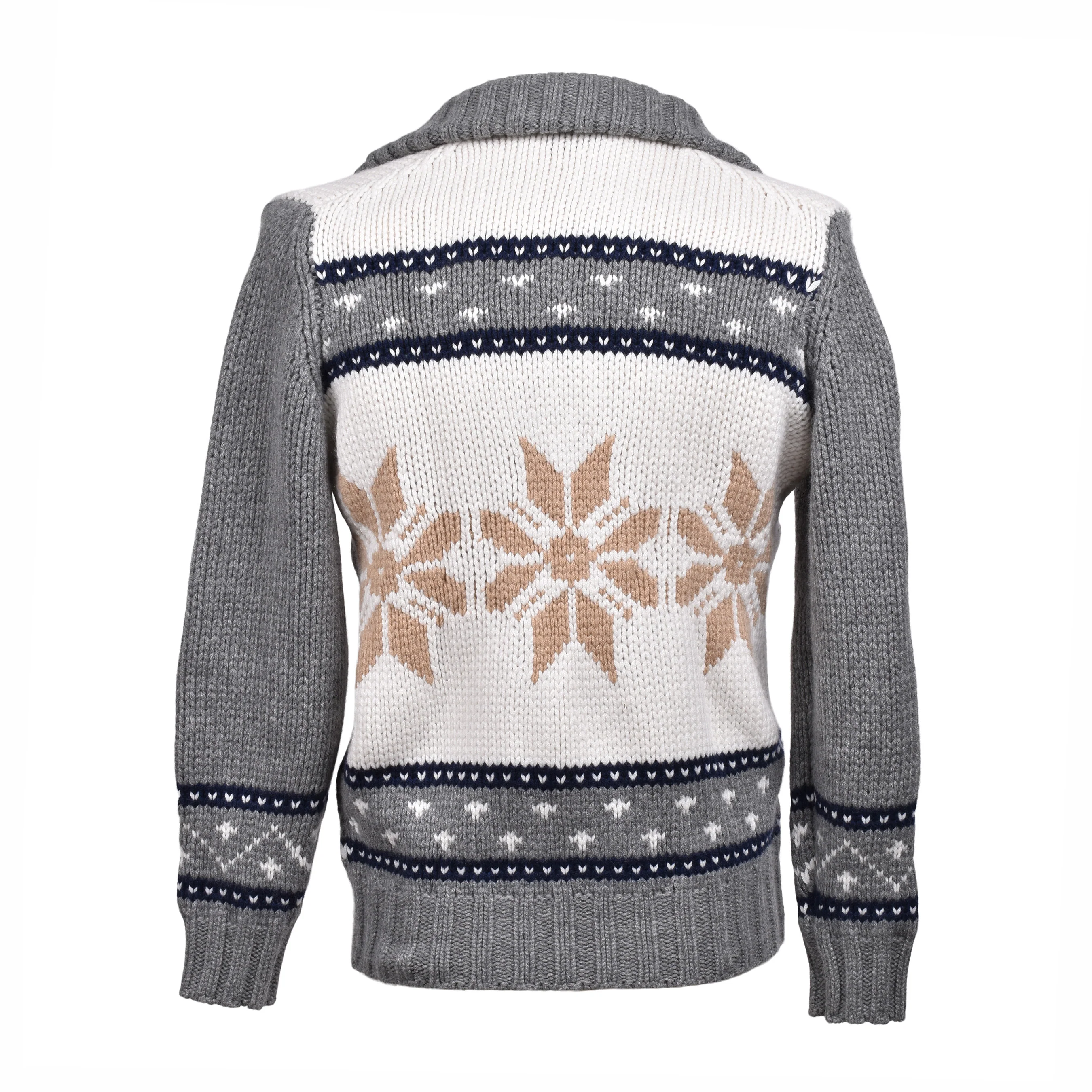 BRUNELLO CUCINELLI MEN'S 100% CASHMERE HEAVY KNIT CARDIGAN STYLE ZIP UP SWEATER - Image 2