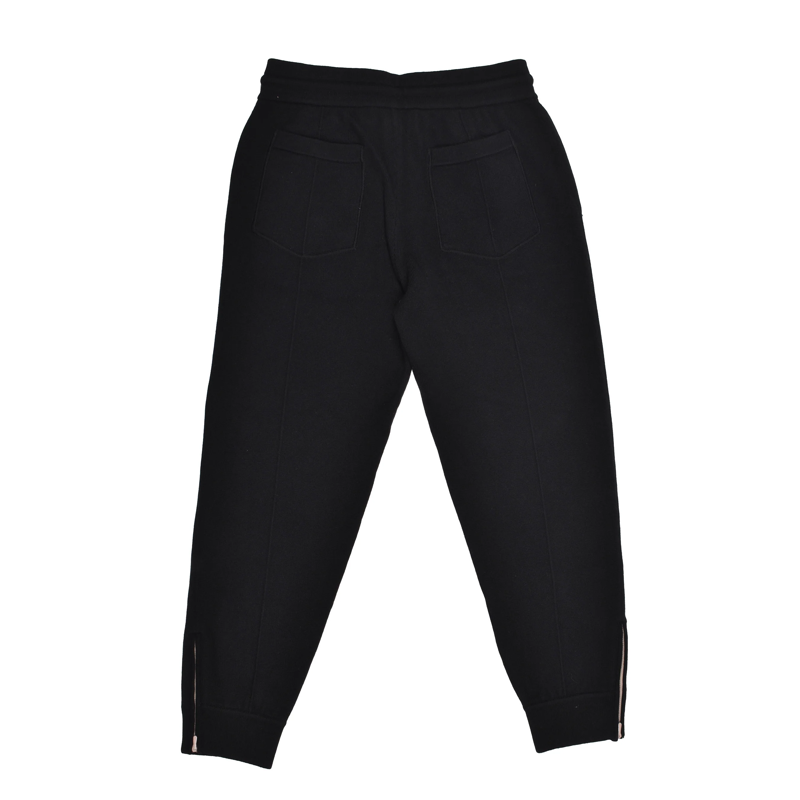 BRUNELLO CUCINELLI MEN'S 100% CASHMERE JET BLACK ATHLETIC FASHION GYM/SWEATPANTS - Image 2