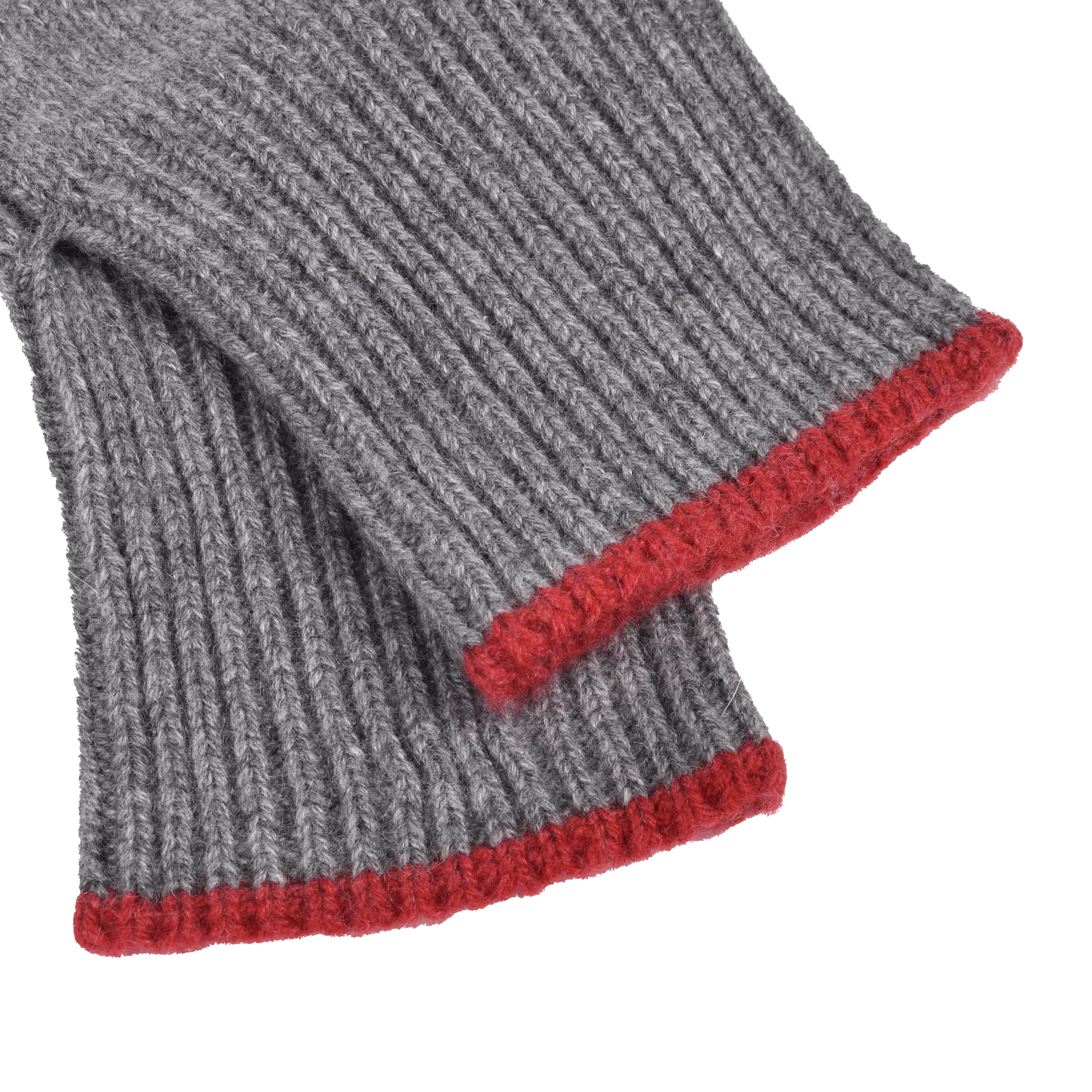 BRUNELLO CUCINELLI MEN'S 100% CASHMERE KNIT GRAY GLOVES NEW - Image 3