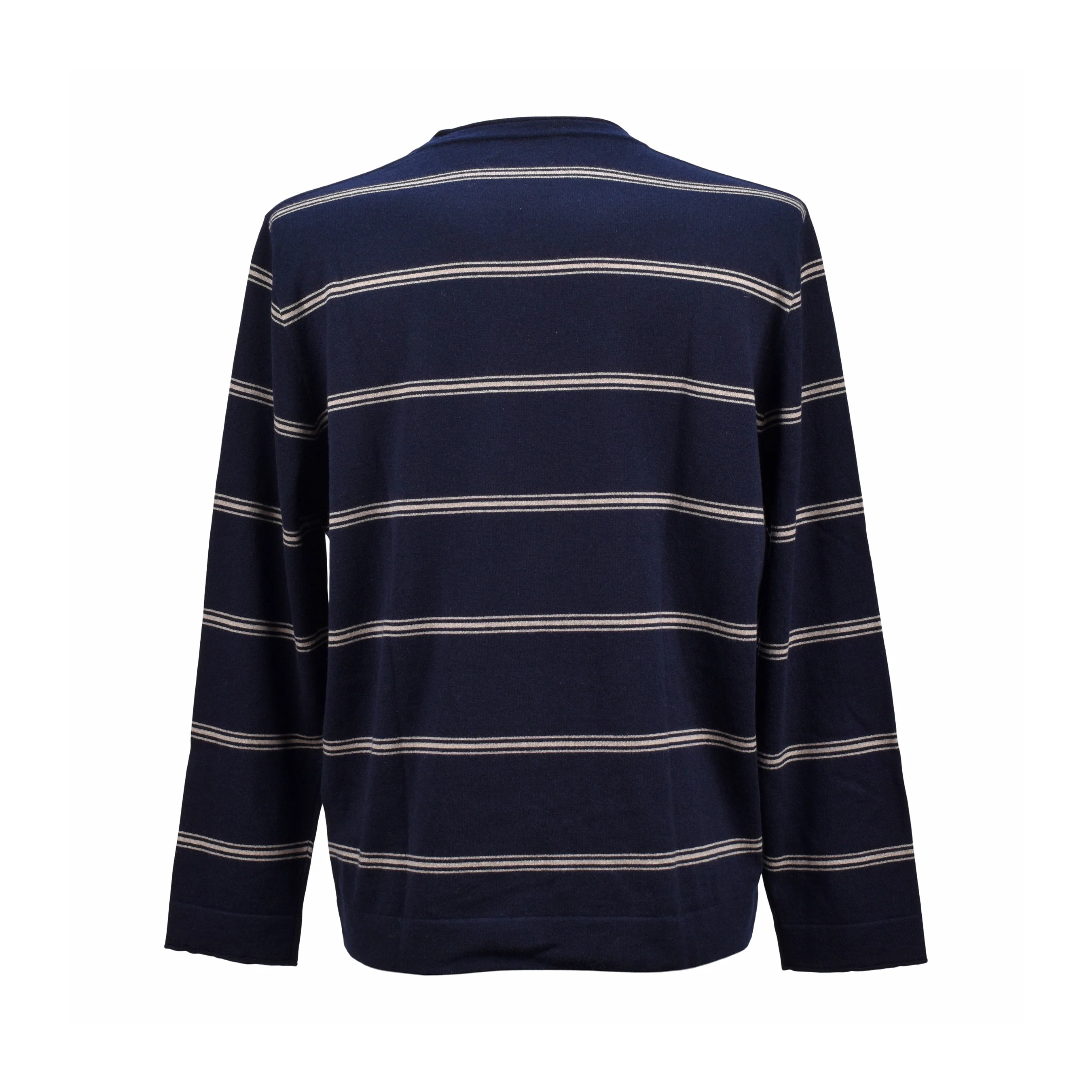 BRUNELLO CUCINELLI MEN'S 100% CASHMERE TWO TONE CREW NECK SWEATER/PULLOVER - Image 2