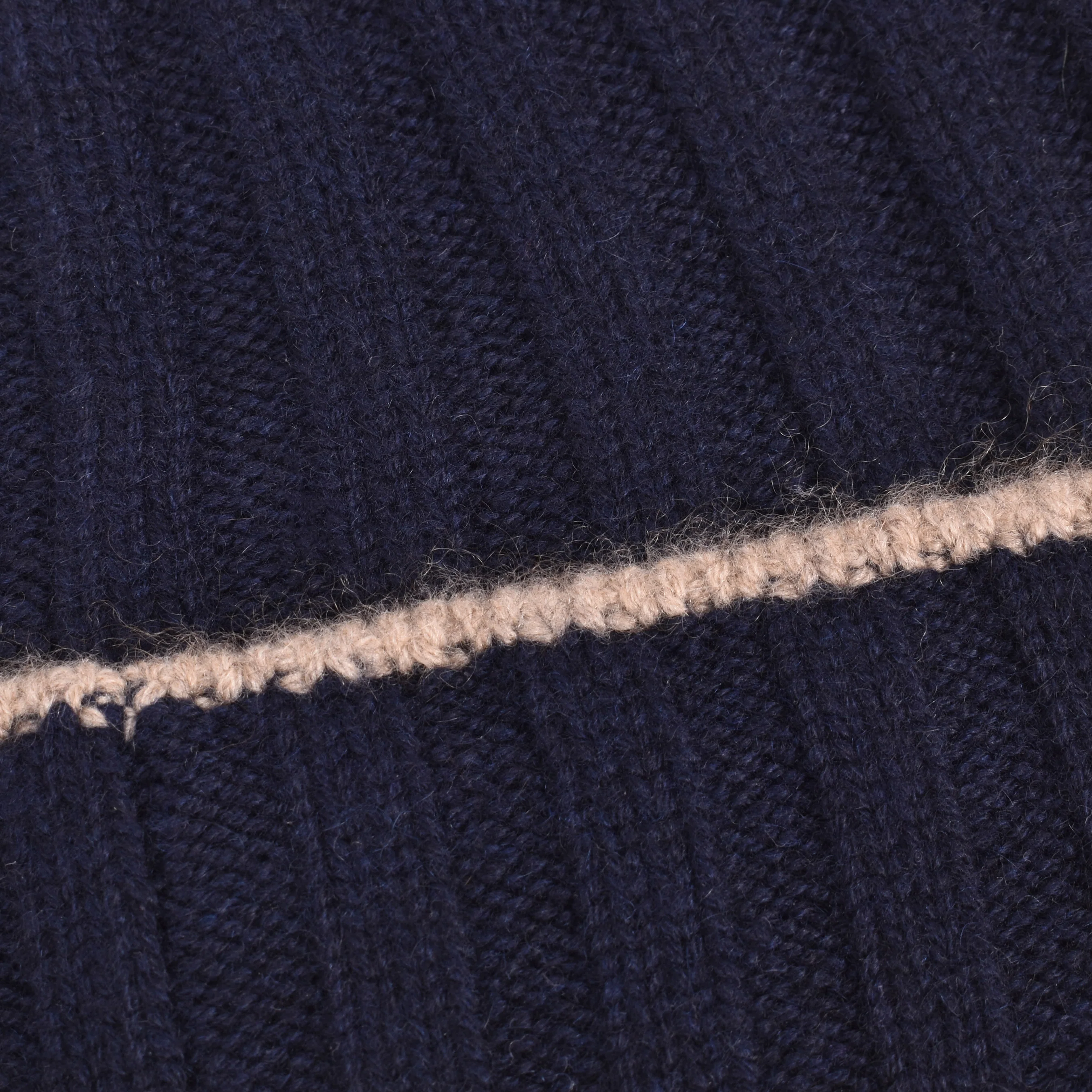 BRUNELLO CUCINELLI MEN'S 100% CASHMERE TWO TONE FISHERMEN'S STYLE BEANIE CAP - Image 2
