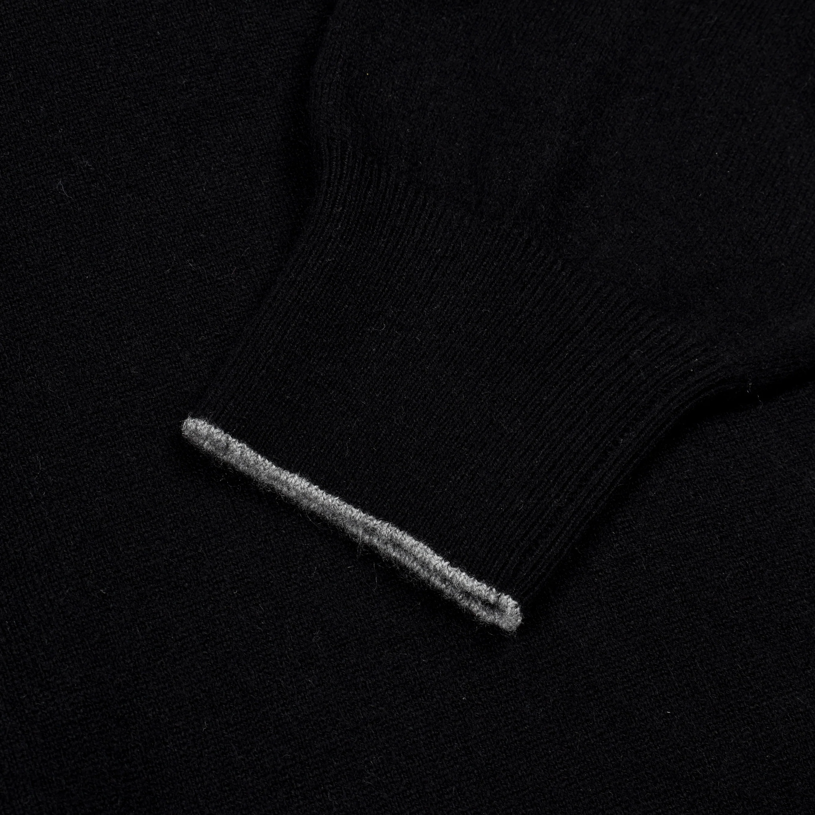 BRUNELLO CUCINELLI MEN'S 100% CASHMERE ZET BLACK ZIP UP SWEATER - Image 4