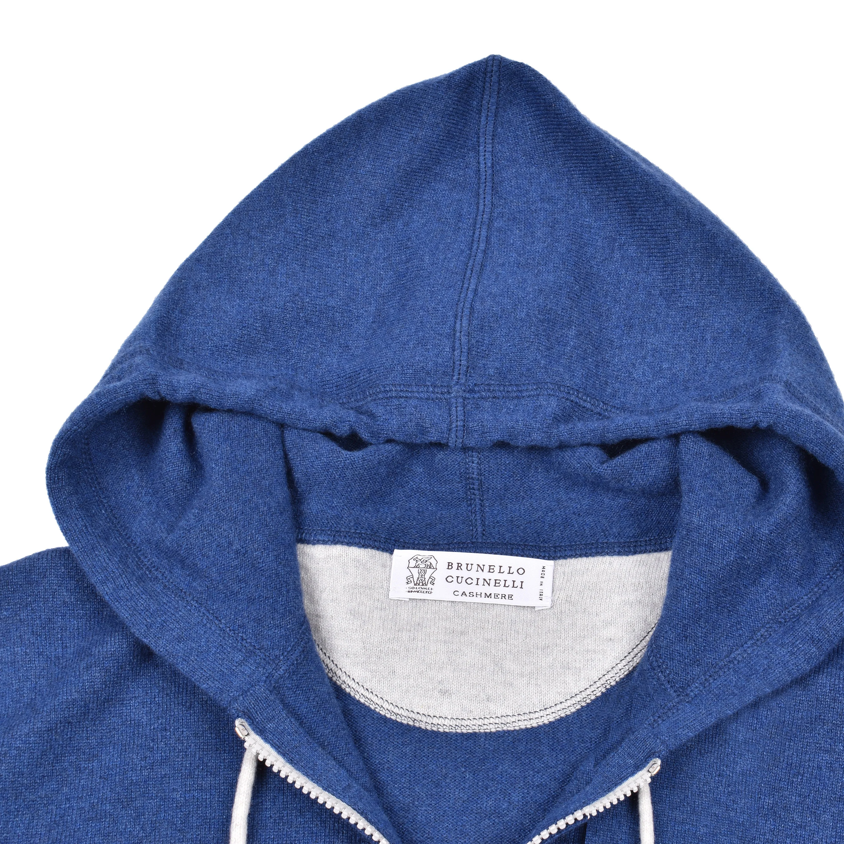 BRUNELLO CUCINELLI MEN'S 100% CASHMERE ZIP UP DRAWSTRING HOODIE/SWEATER - NEW - Image 7