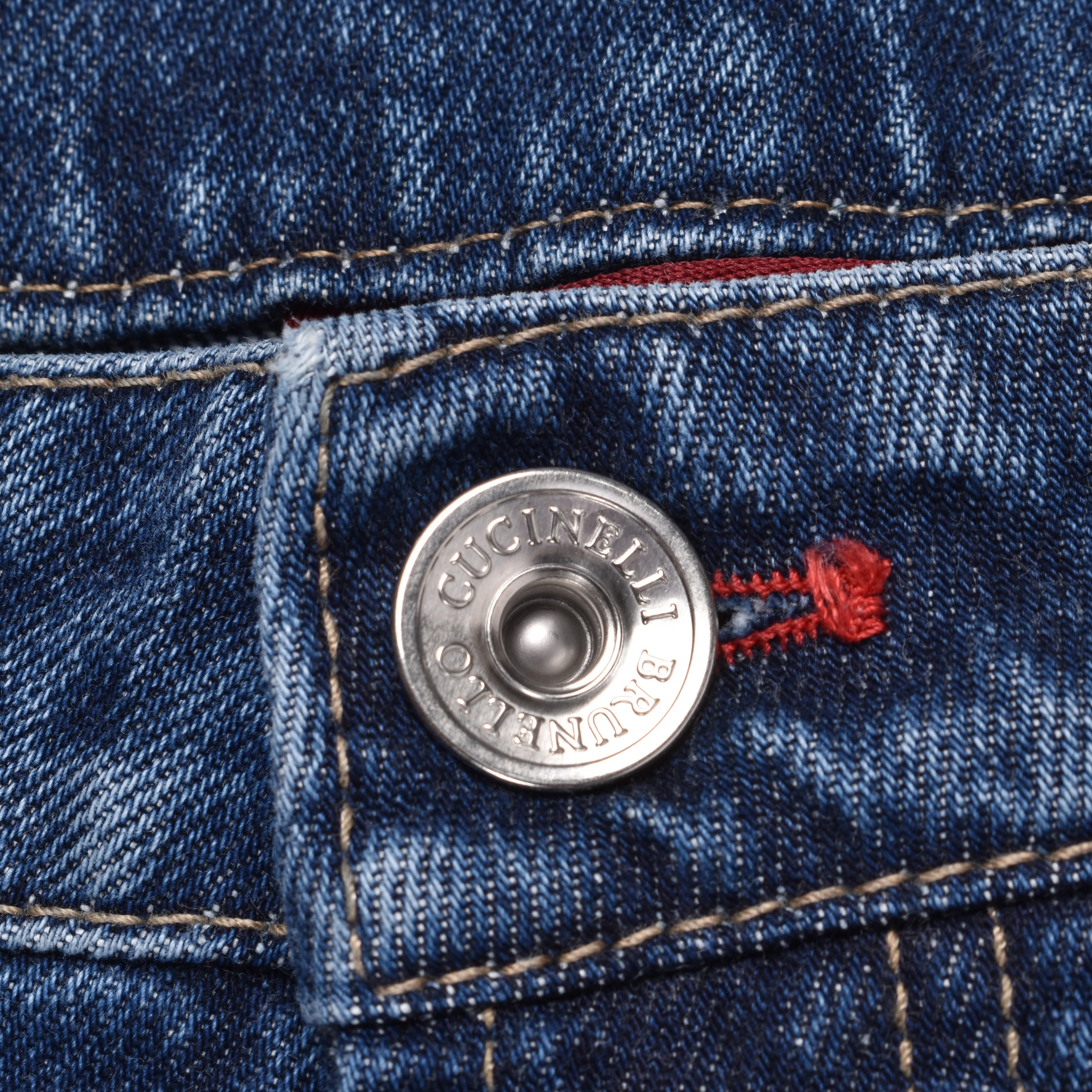 BRUNELLO CUCINELLI MEN'S 100% COTTON 5 POCKET DENIM JEANS STYLE COTTON PANTS NEW - Image 4