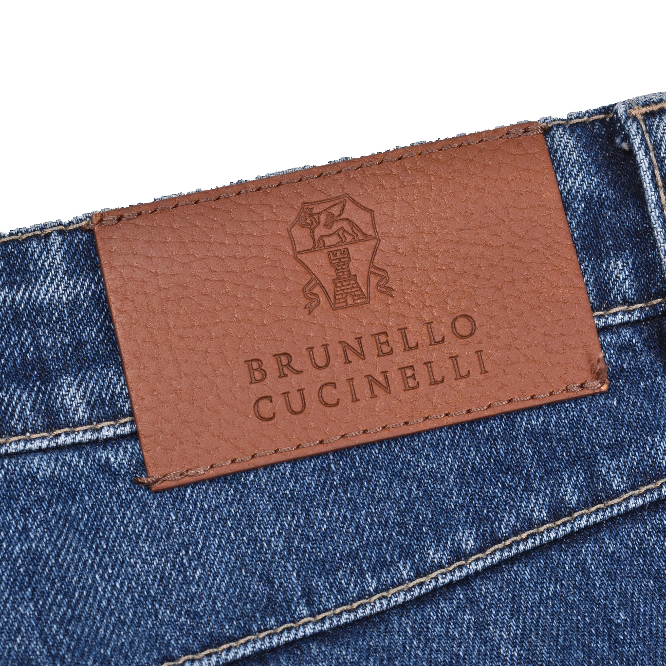 BRUNELLO CUCINELLI MEN'S 100% COTTON 5 POCKET DENIM JEANS STYLE COTTON PANTS NEW - Image 5
