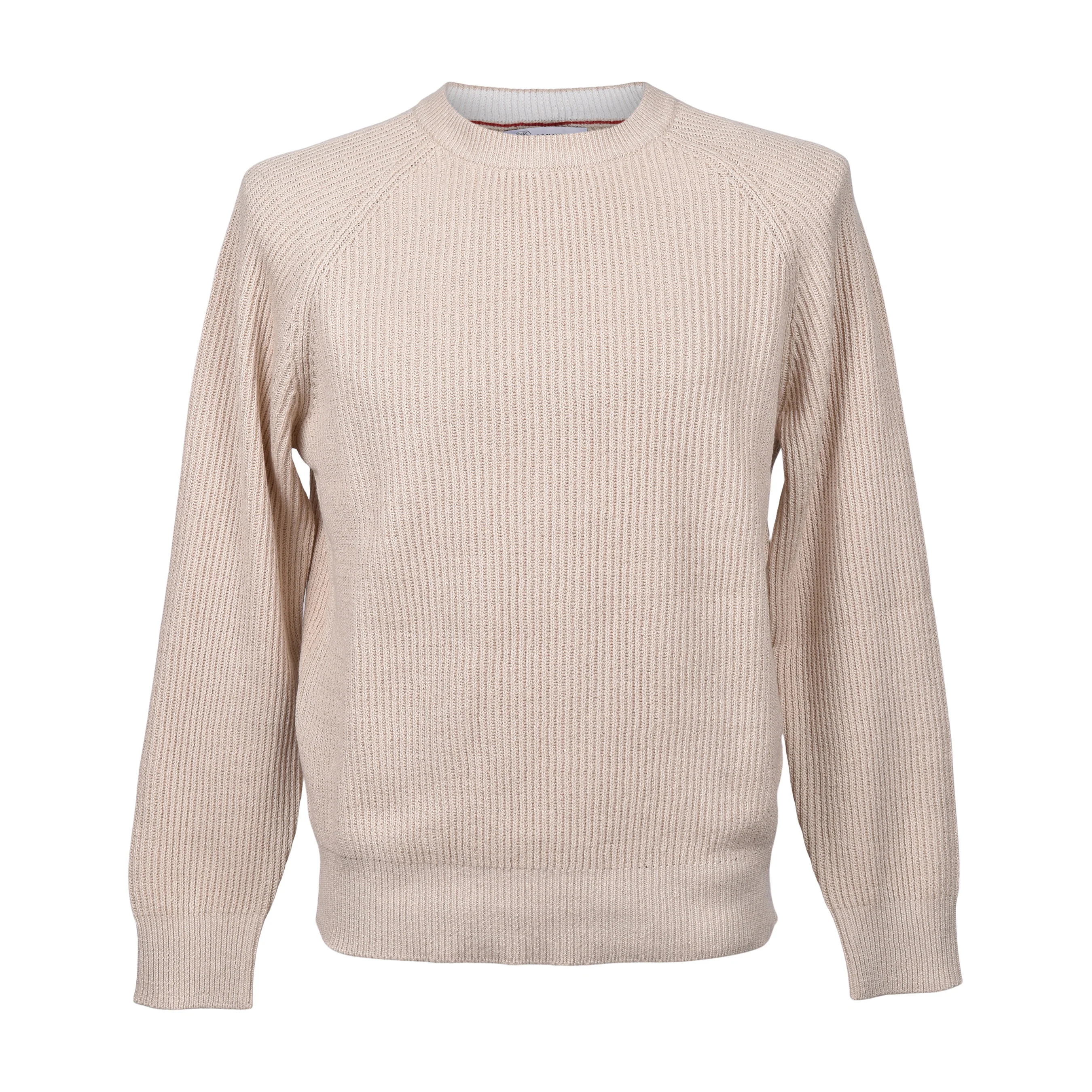 BRUNELLO CUCINELLI MEN'S 100% COTTON CREW NECK ENGLISH RIB SWEATER/PULLOVER NEW