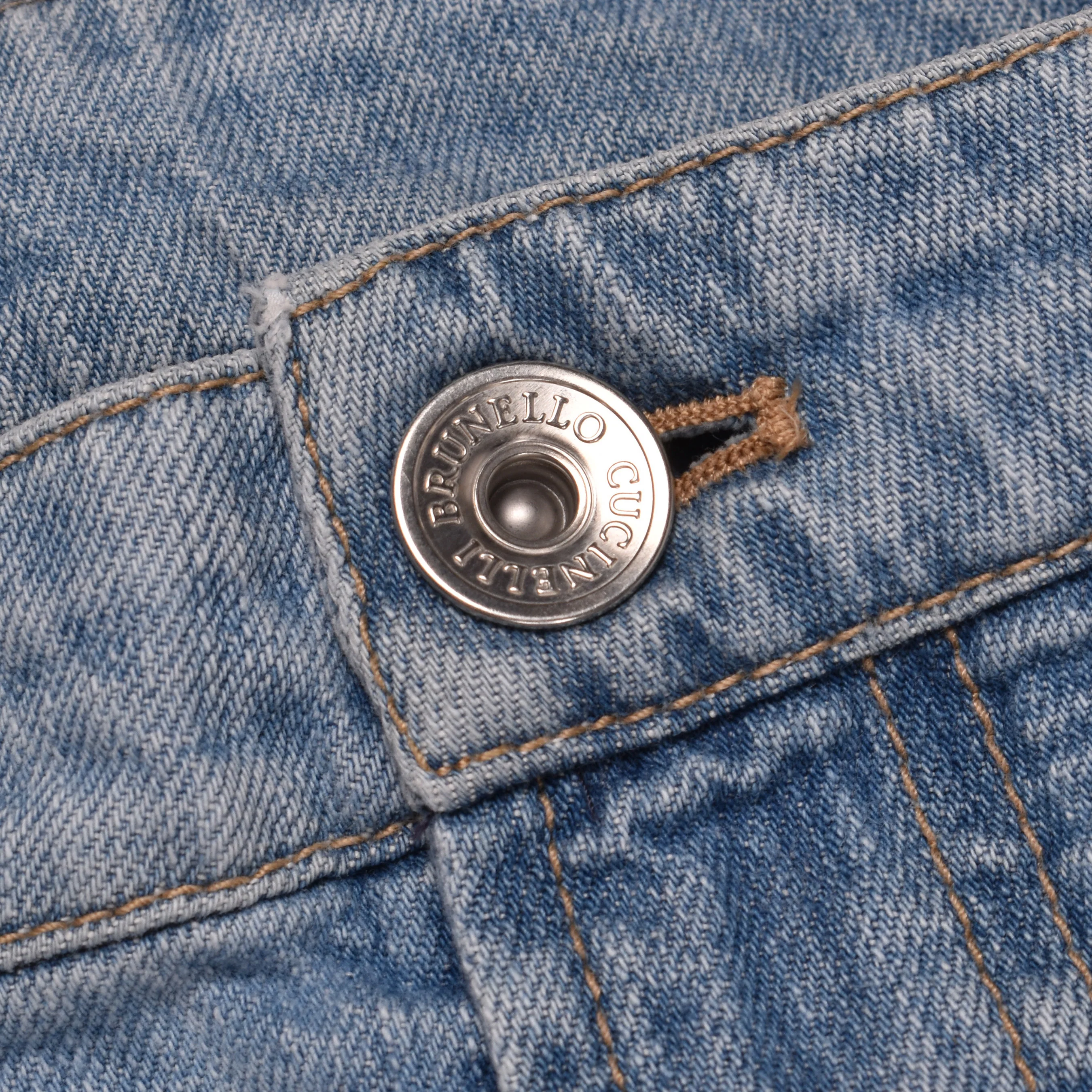 BRUNELLO CUCINELLI MEN'S 100% COTTON DISTRESSED TRADITIONAL FIT DENIM JEAN PANTS - Image 3