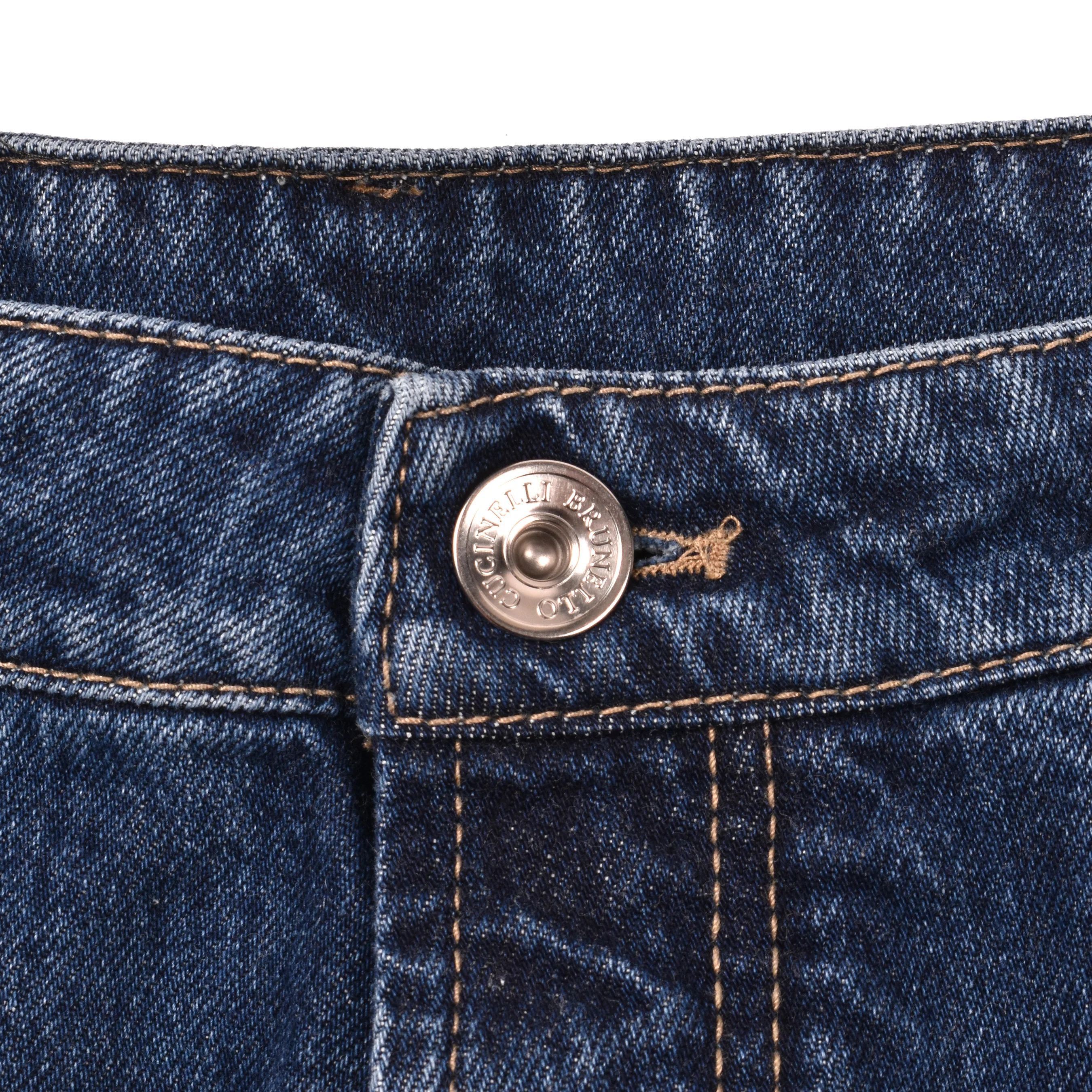 BRUNELLO CUCINELLI MEN'S 100% COTTON FIVE POCKET LEISURE FIT DENIM/JEAN PANT NEW - Image 4