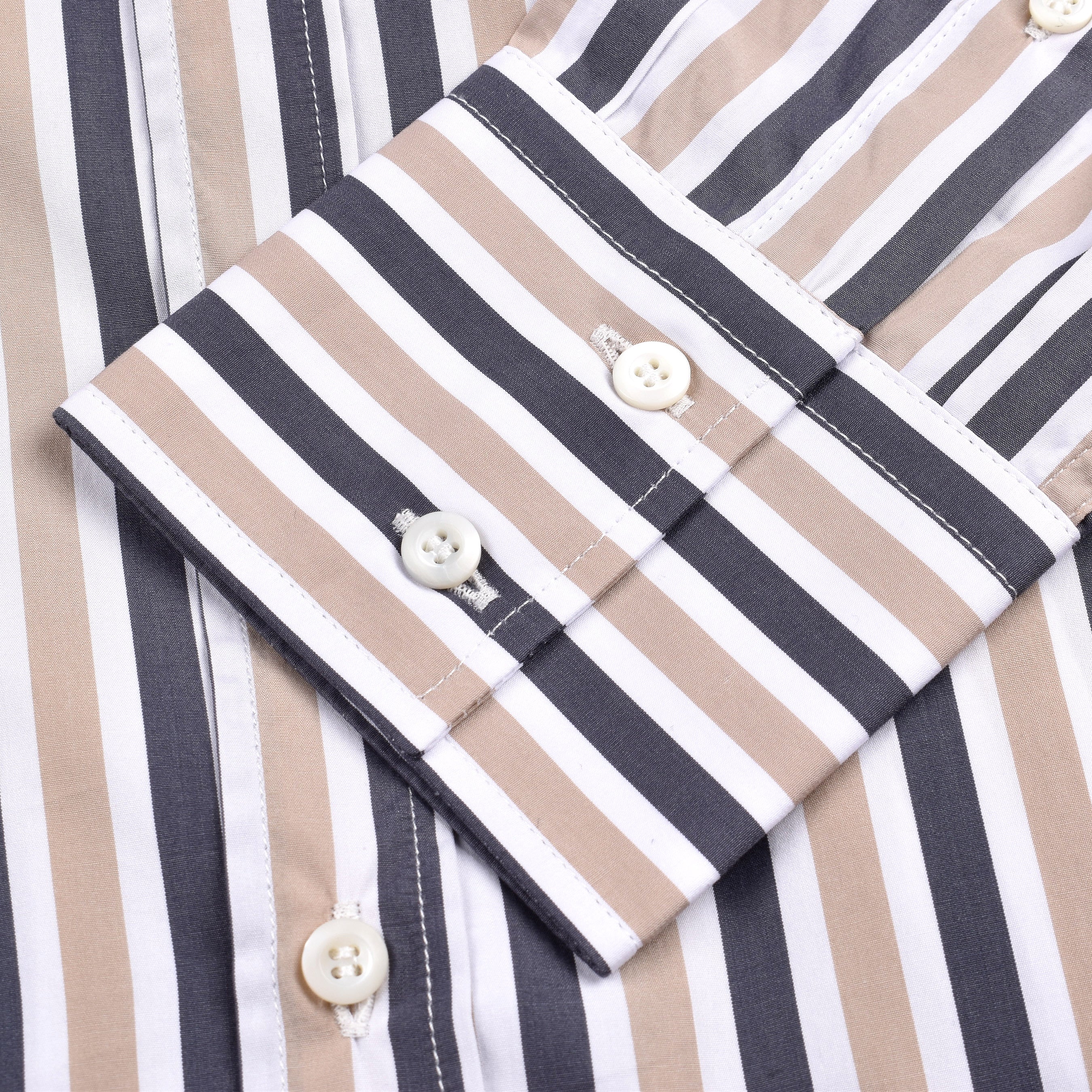 BRUNELLO CUCINELLI MENS 100% COTTON LONG SLEEVE SLIM FIT BUTTON DOWN SHIRT NEW - Image 2